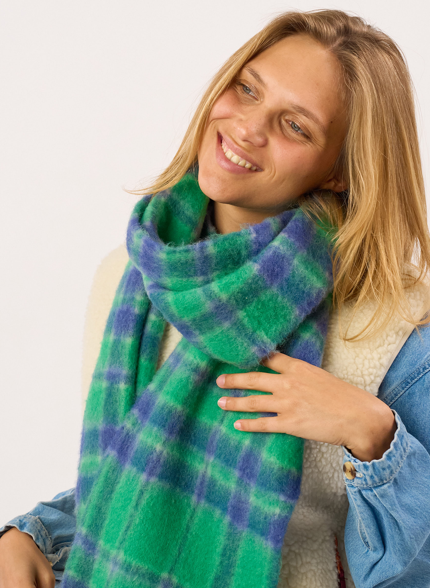 Echarpe en laine regular BILLYBELT Bleu