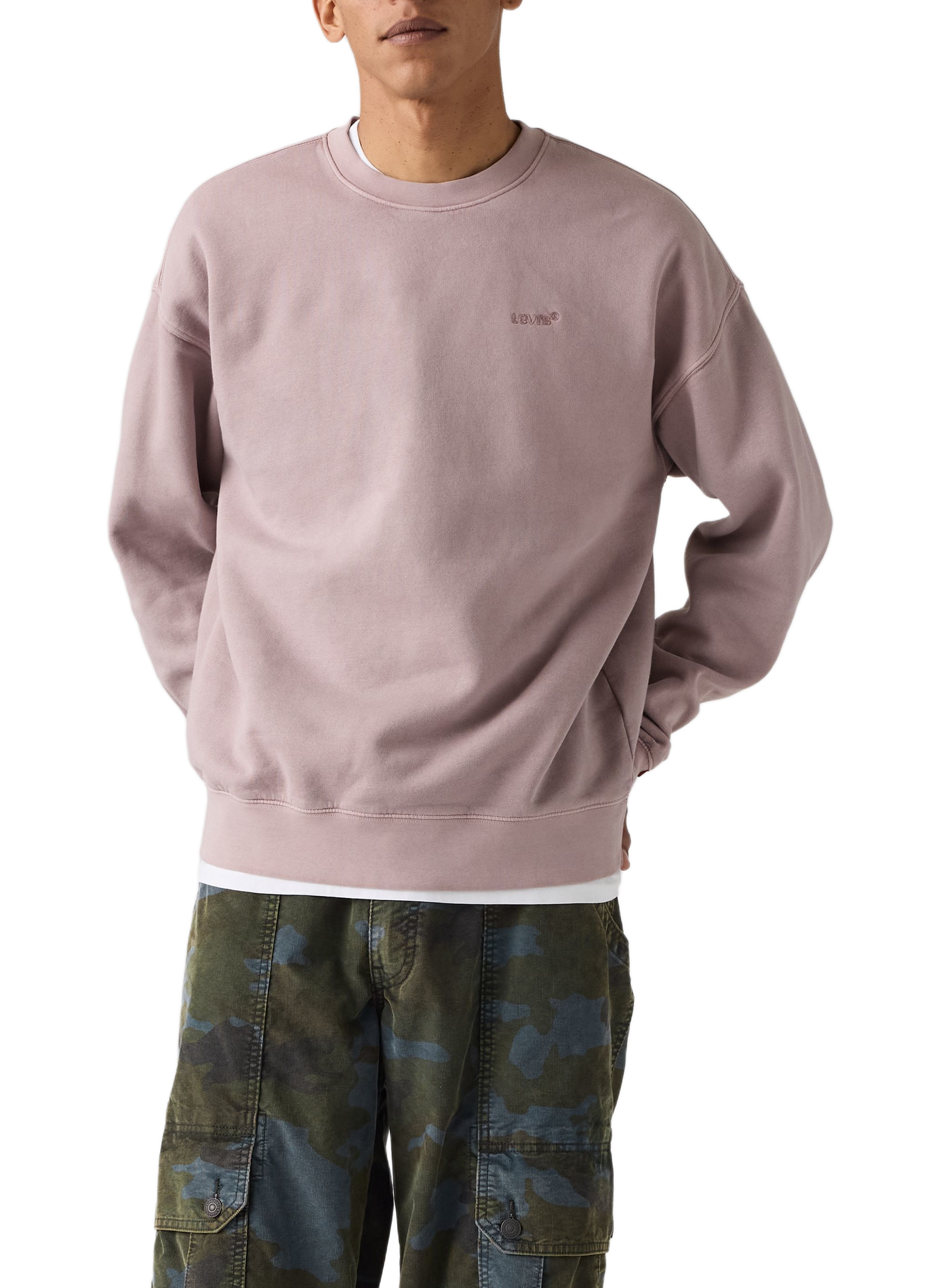 Rundhalsausschnitt-Sweatshirt aus Baumwolle LEVI'S Rosa