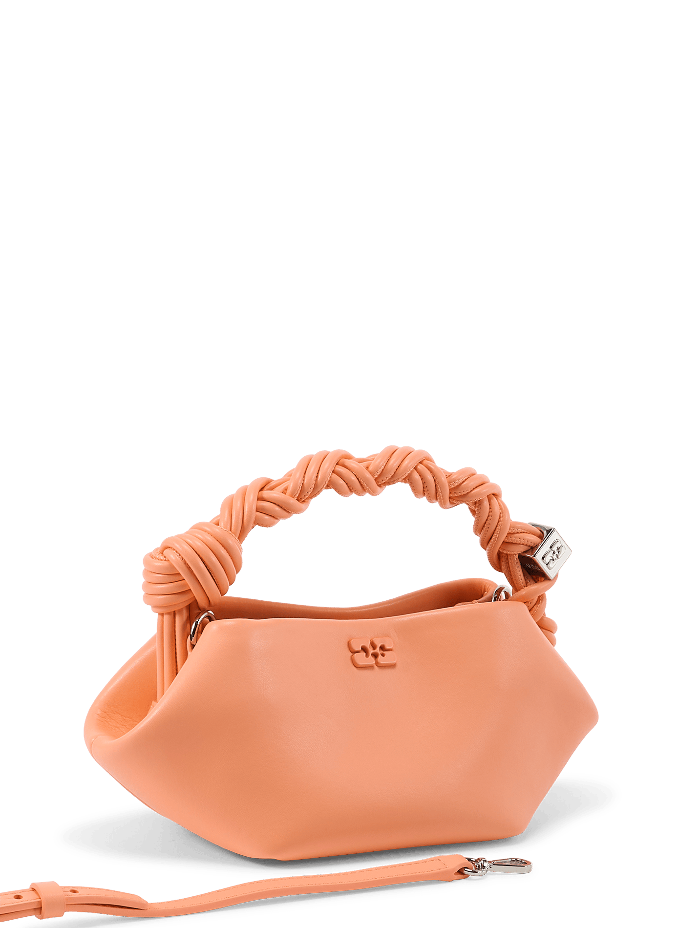 Sac à main mini Bou en cuir mélangé GANNI Orange