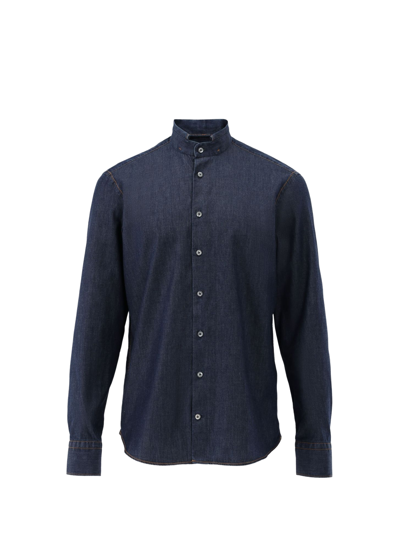 Slim-fit cotton shirt with a mandarin collar VAN LAACK Blue