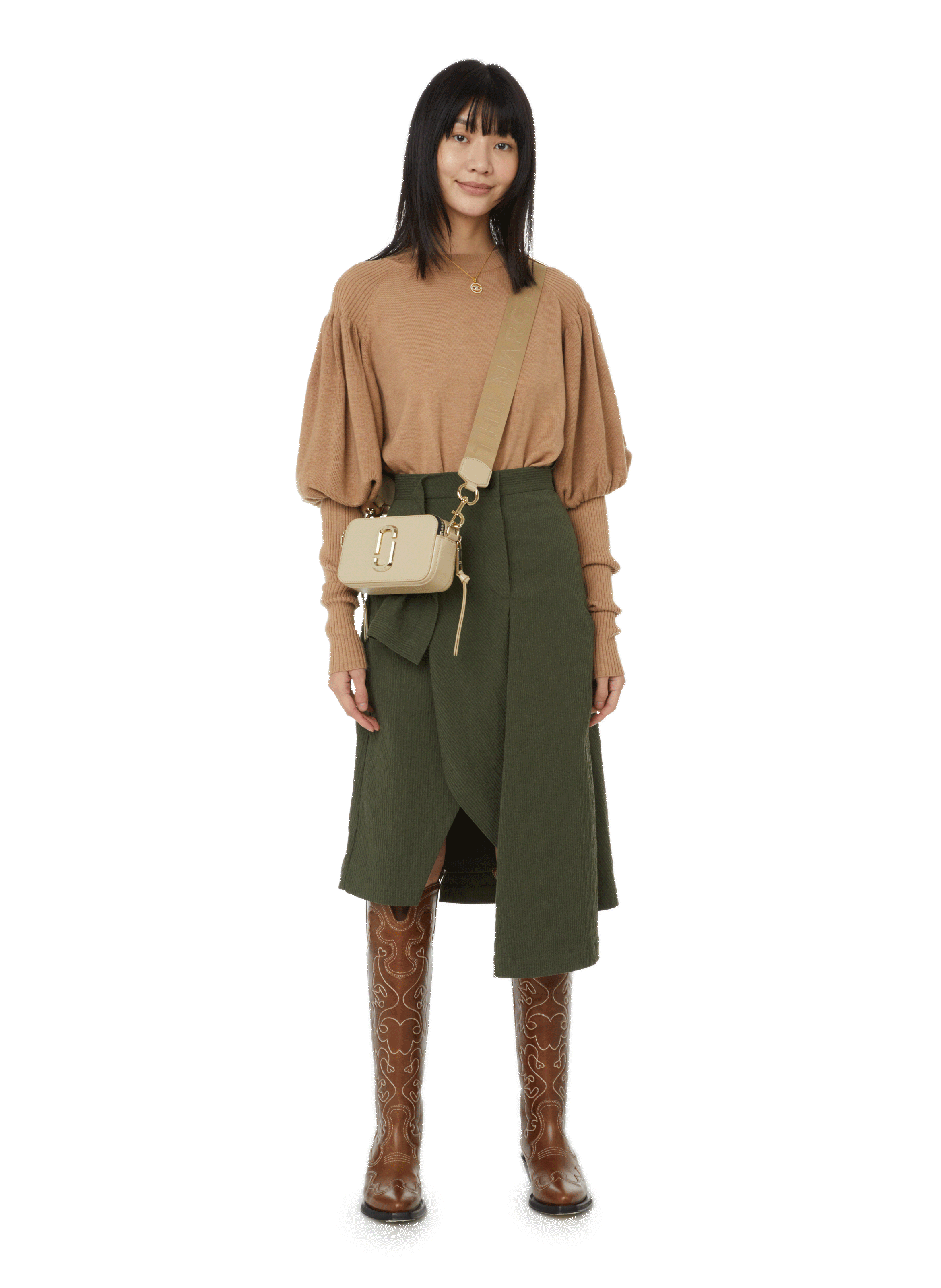 Sac Snapshot en cuir MARC JACOBS Vert