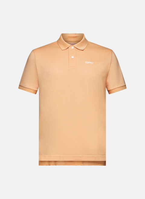 قميص Polo من القطن باللون البرتقالي من تصميم ESPRIT 