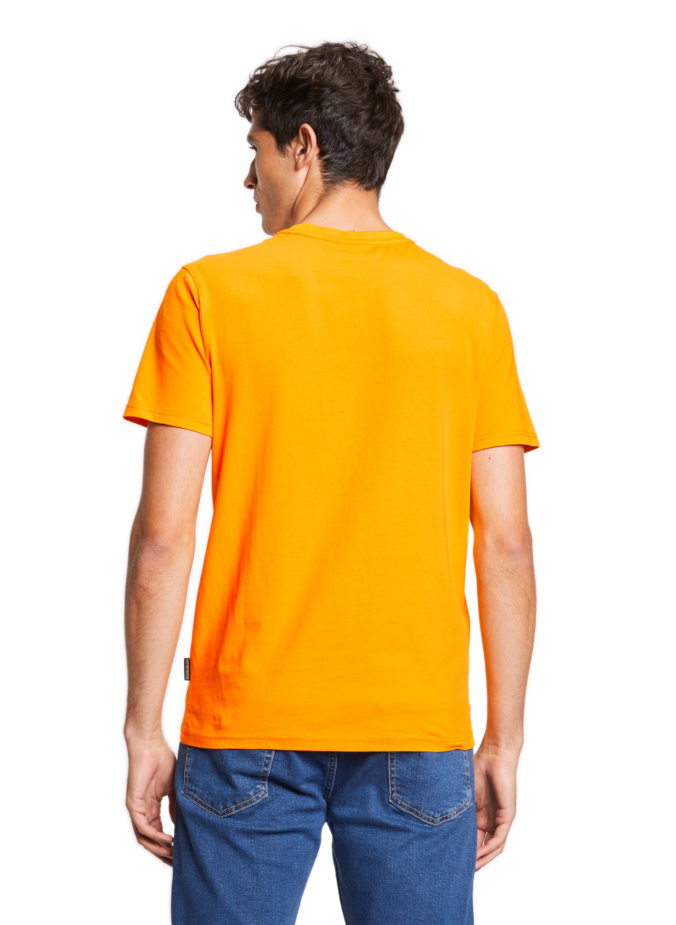 Cotton round-neck T-shirt NAPAPIJRI Orange