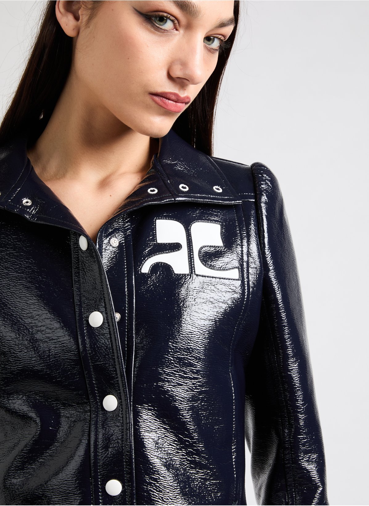 Blouson R dition Vinyle En Coton M lang Courr ges Femme Printemps blouson-r-dition-vinyle-en-coton-m-lang-courr-ges-femme-printemps