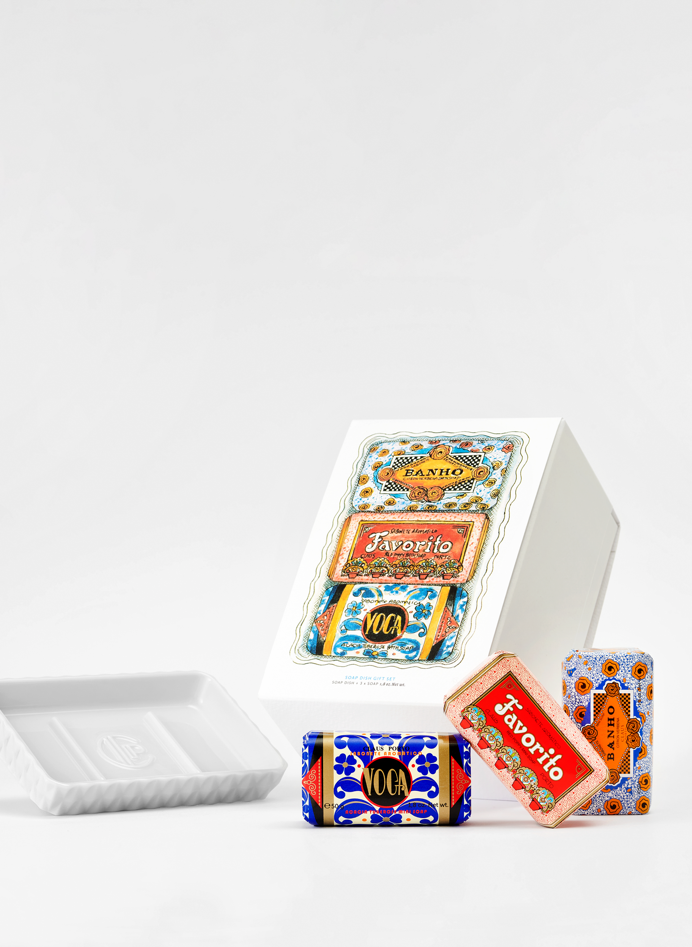 Soap Dish & Mini Soaps Set No color