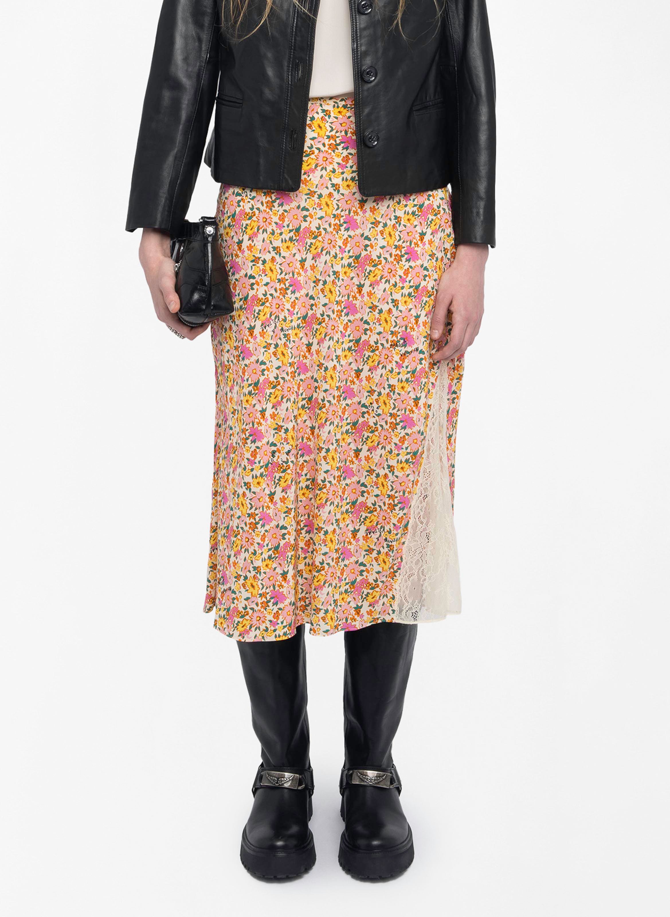 Jupe midi imprimée jayla ZADIG&VOLTAIRE Blanc