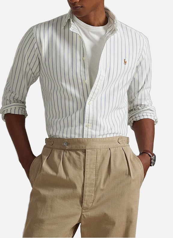 Slim striped cotton shirt White by POLO RALPH LAUREN POLO RALPH LAUREN Slim striped cotton shirt White