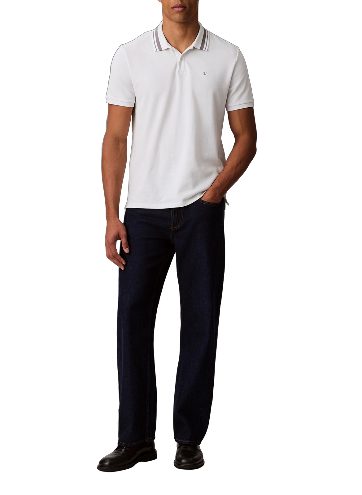 Polo en coton CALVIN KLEIN Blanc