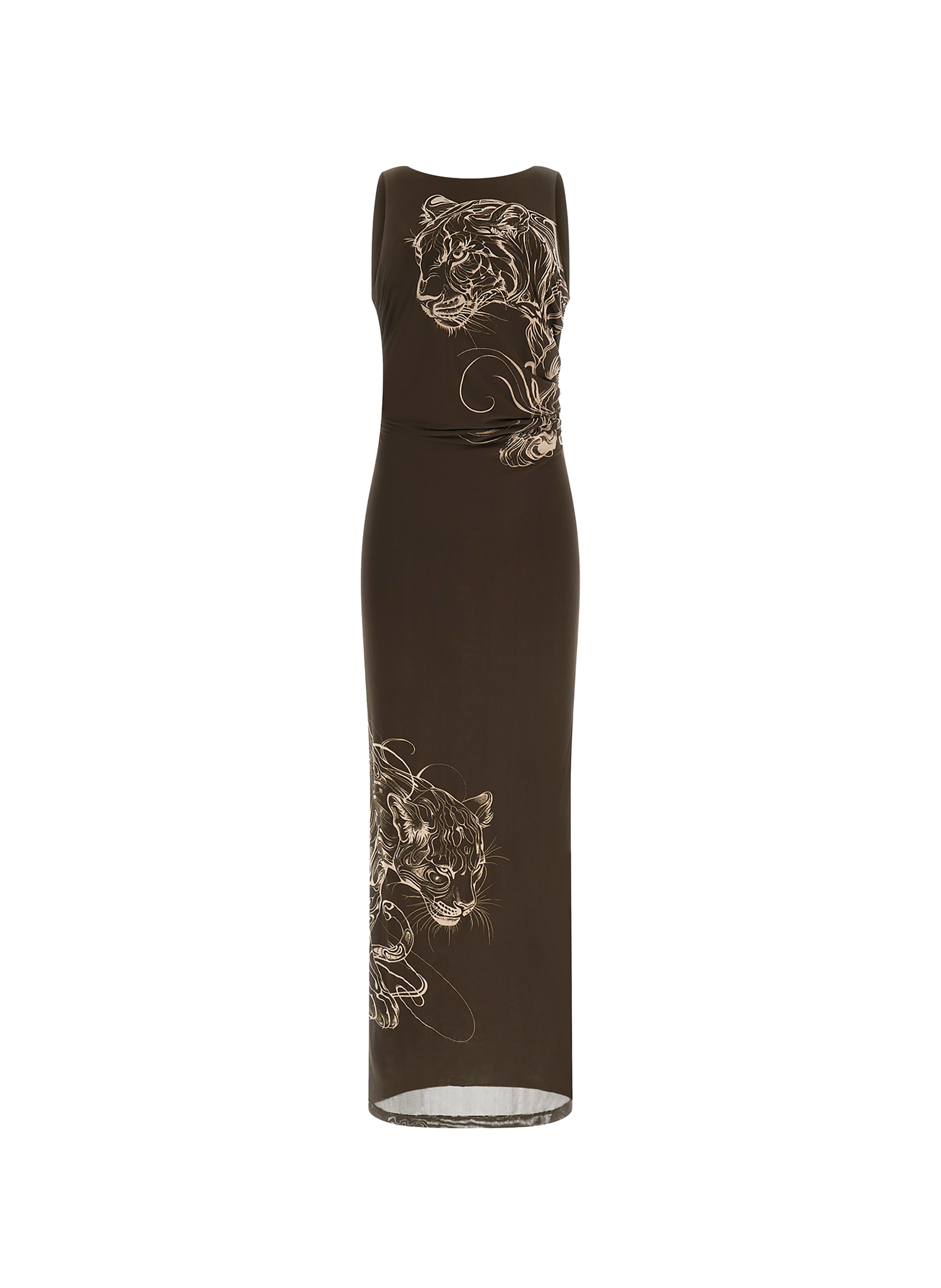 Maxi draped dress GUESS Brown