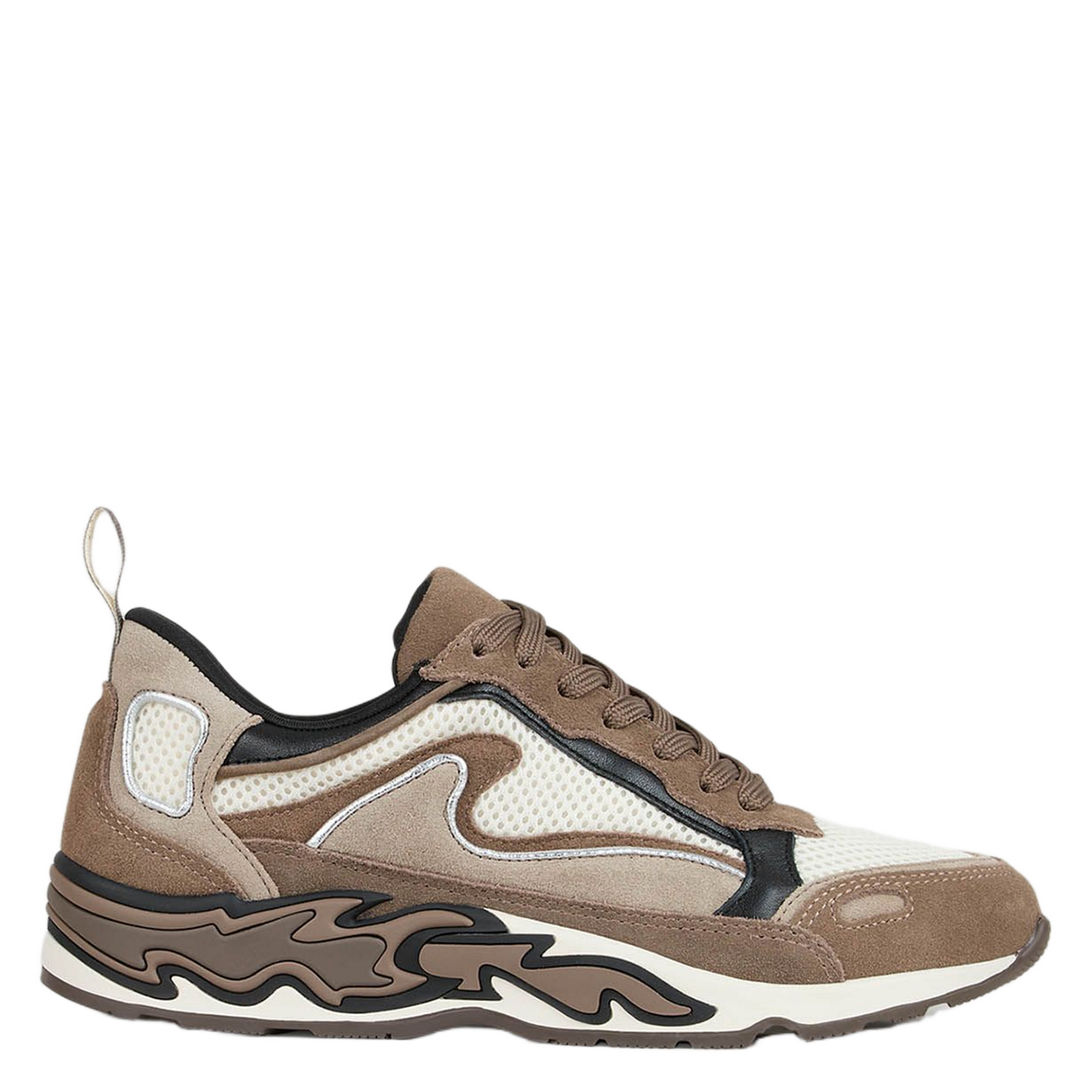 SANDRO Baskets basses en cuir Marron