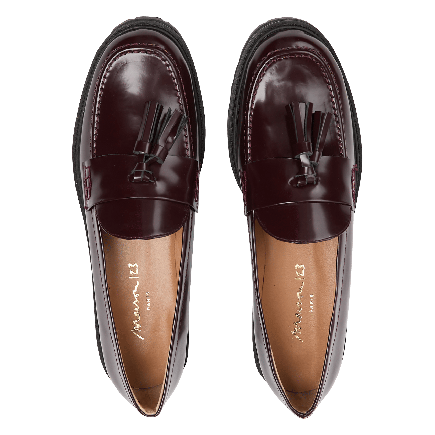 Mocassins en cuir valentin MAISON 123 Rouge