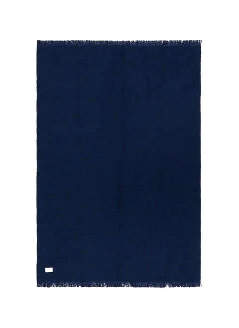 Plaid effet mohair BleuAU PRINTEMPS PARIS Plaid effet mohair BleuAU PRINTEMPS PARIS