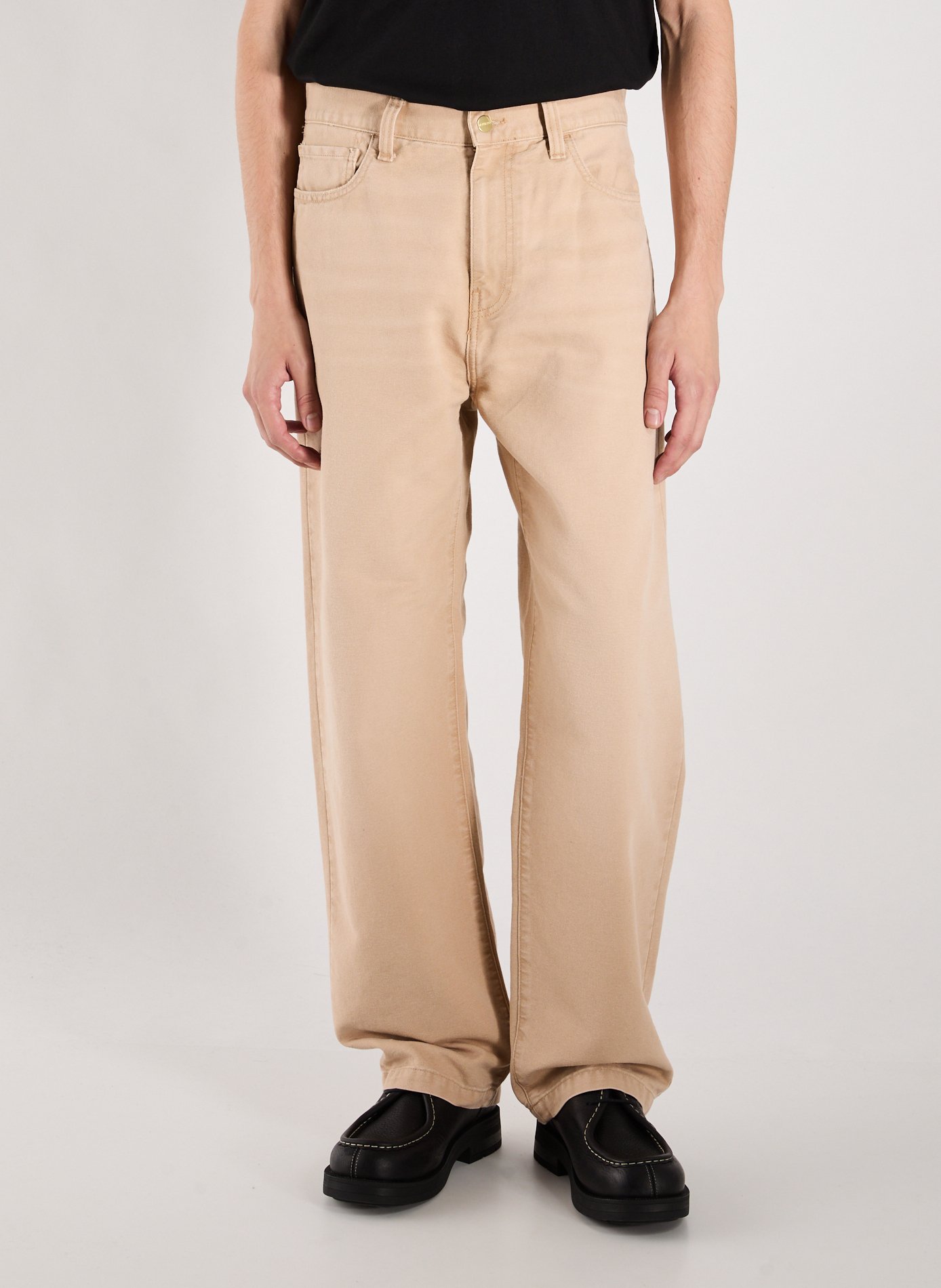CARHARTT WIP Straight cotton trousers Beige