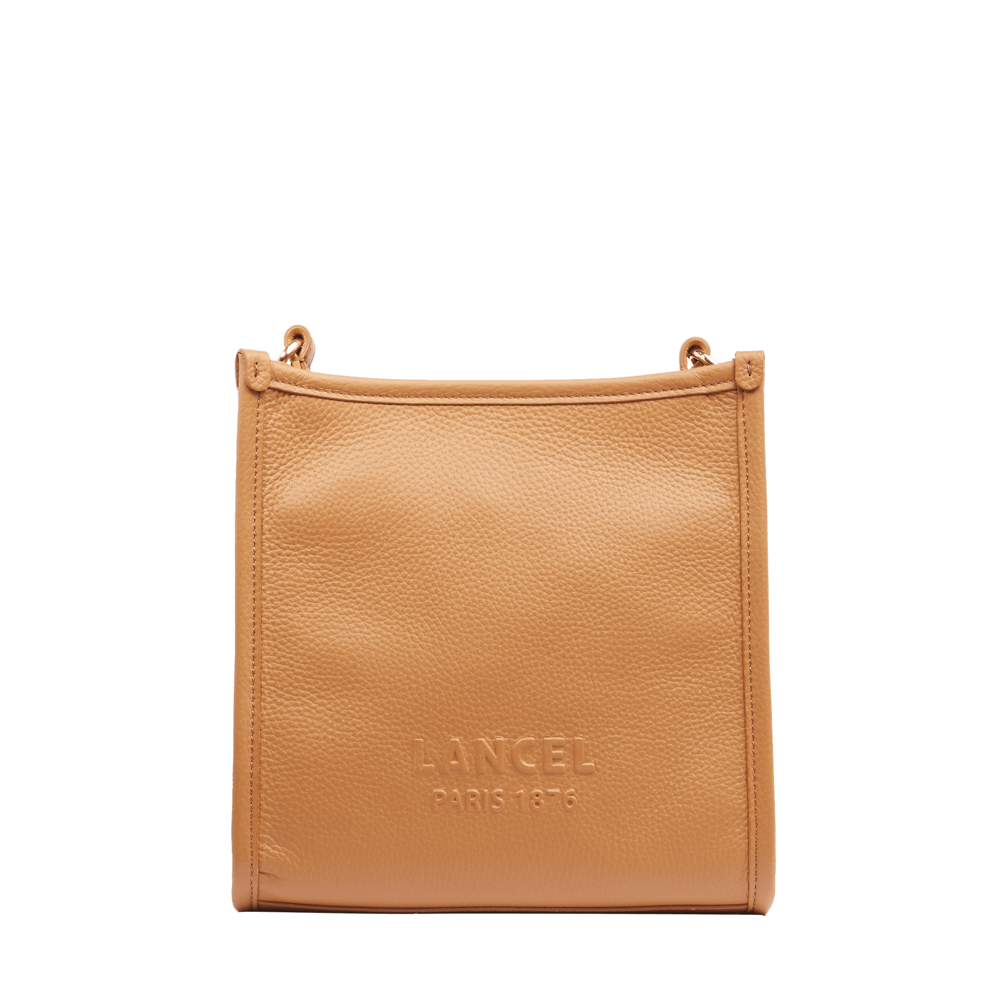 Sac porté croisé zippé s jour de lancel en cuir LANCEL Marron