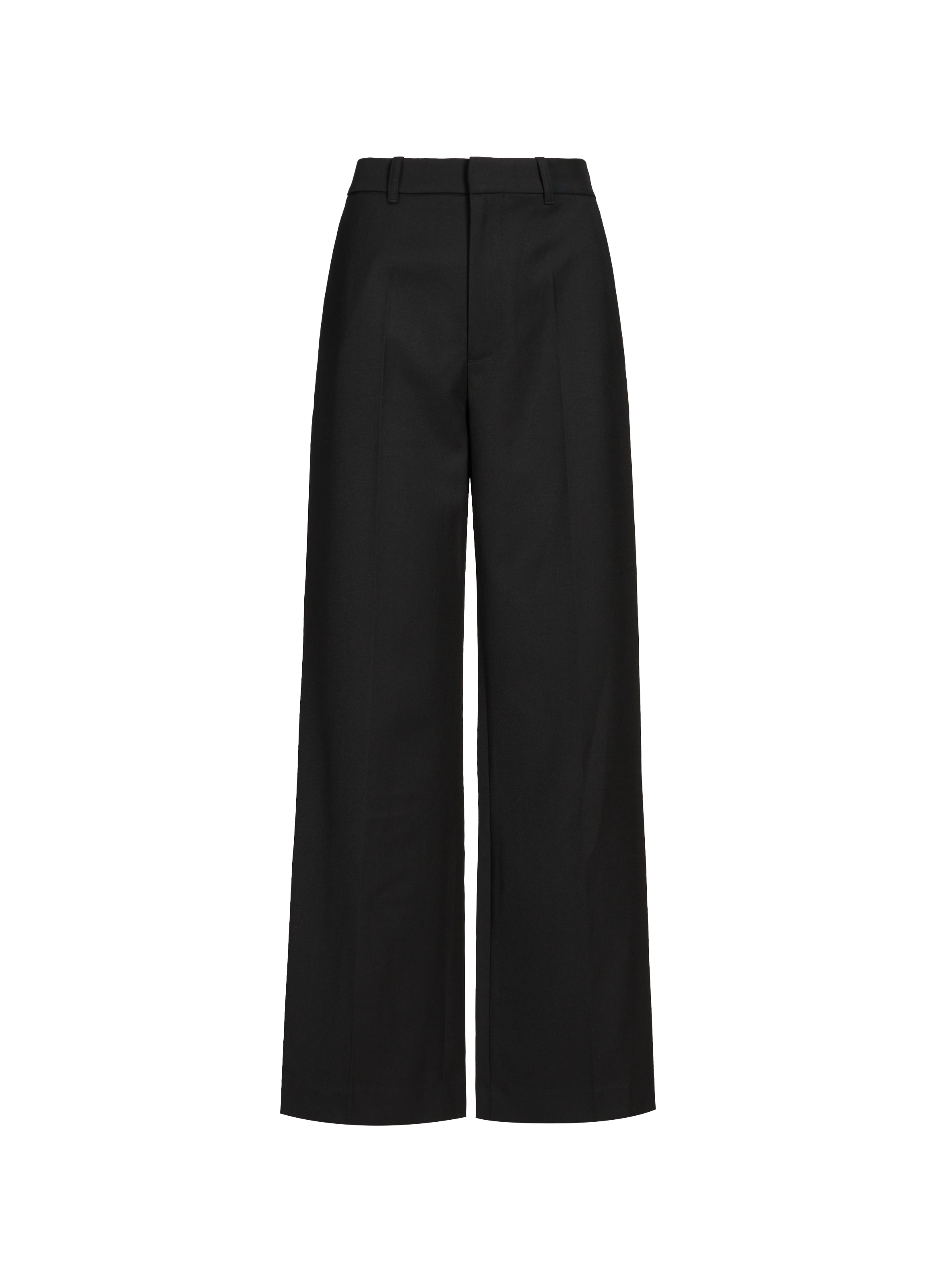 R2W Straight wool-blend trousers  Black