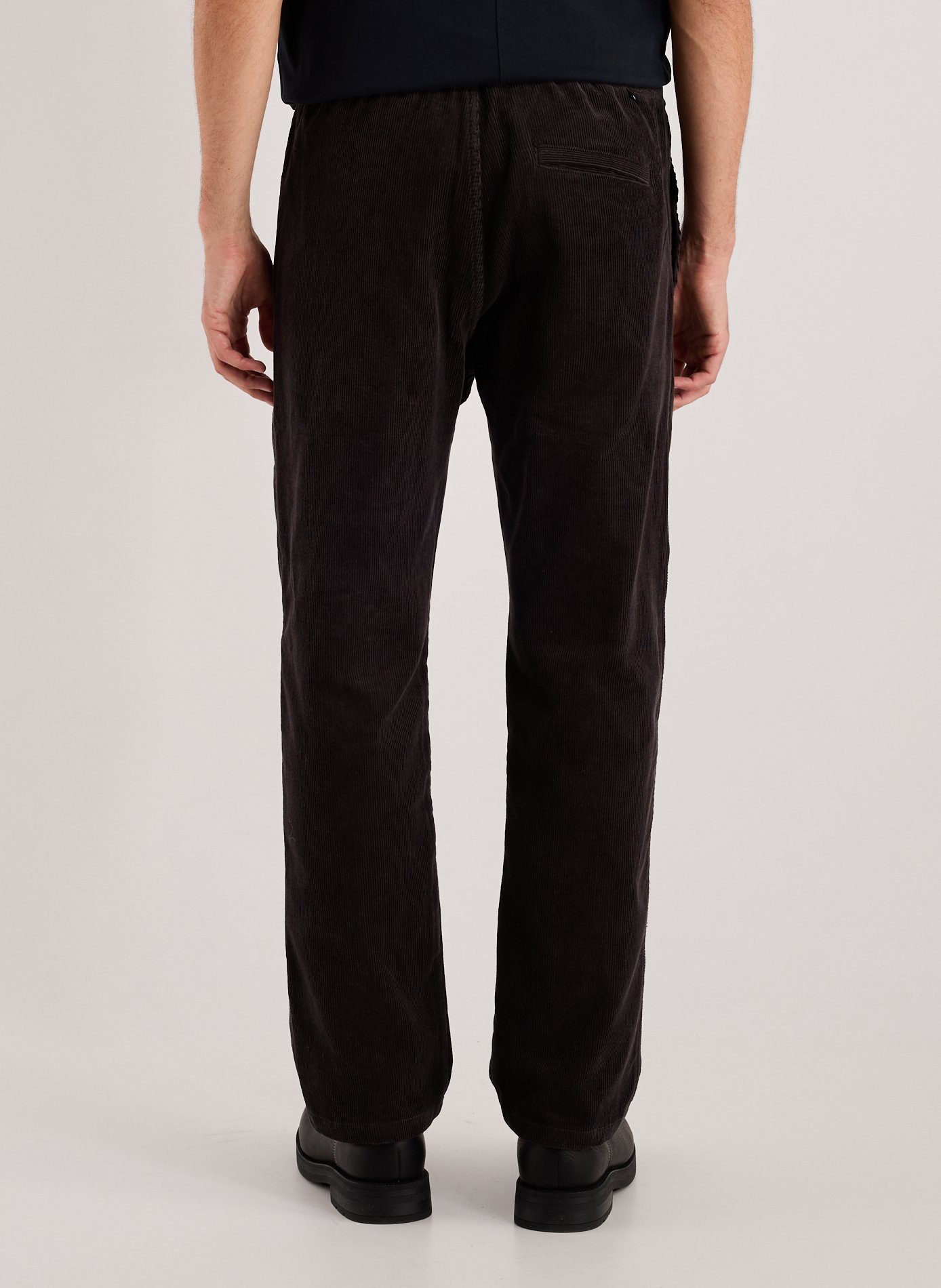 Pantalon droit en velours côtelé en coton SAMSOE SAMSOE Gris