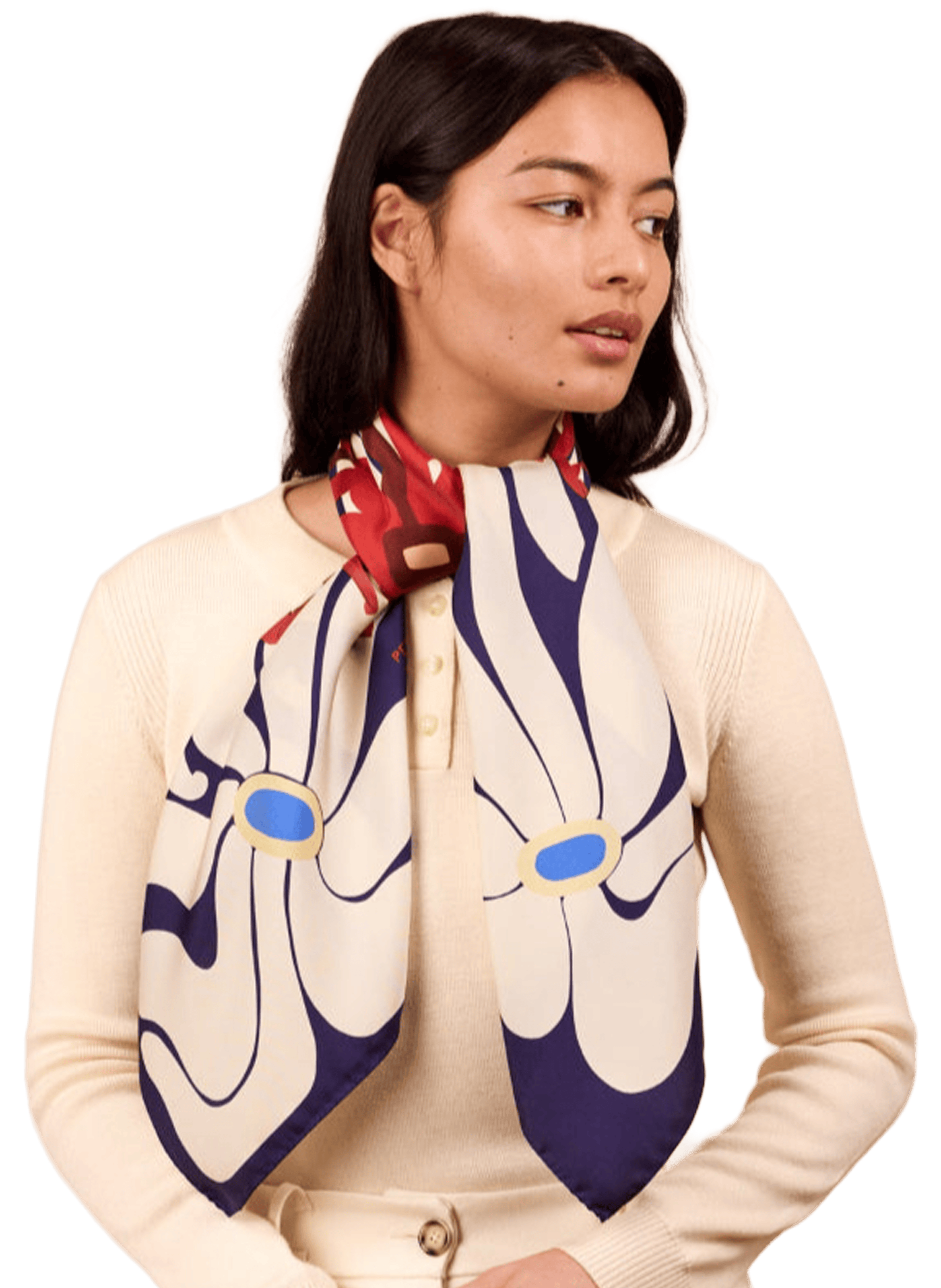 Danseurs du Soleil - Carré 90 imprimé en soie PETITJEAN PARIS Multicolore