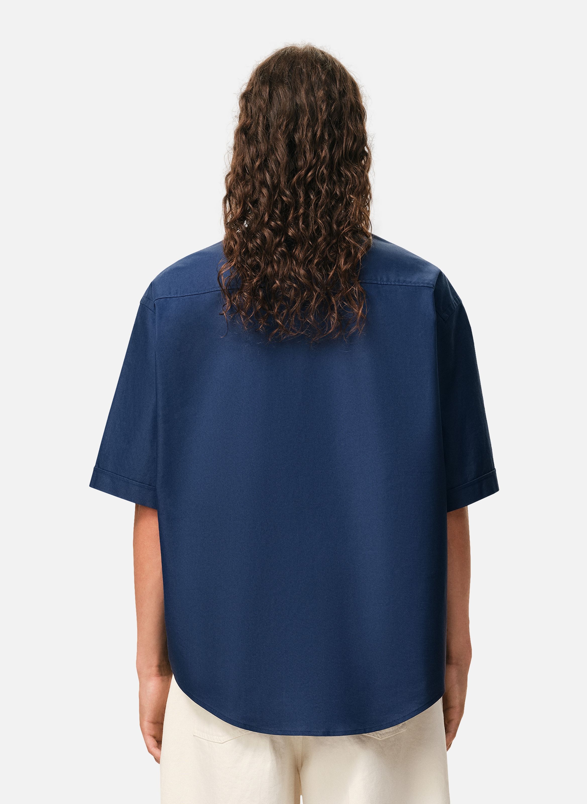 Chemise boxy ami de coeur en coton AMI PARIS Bleu