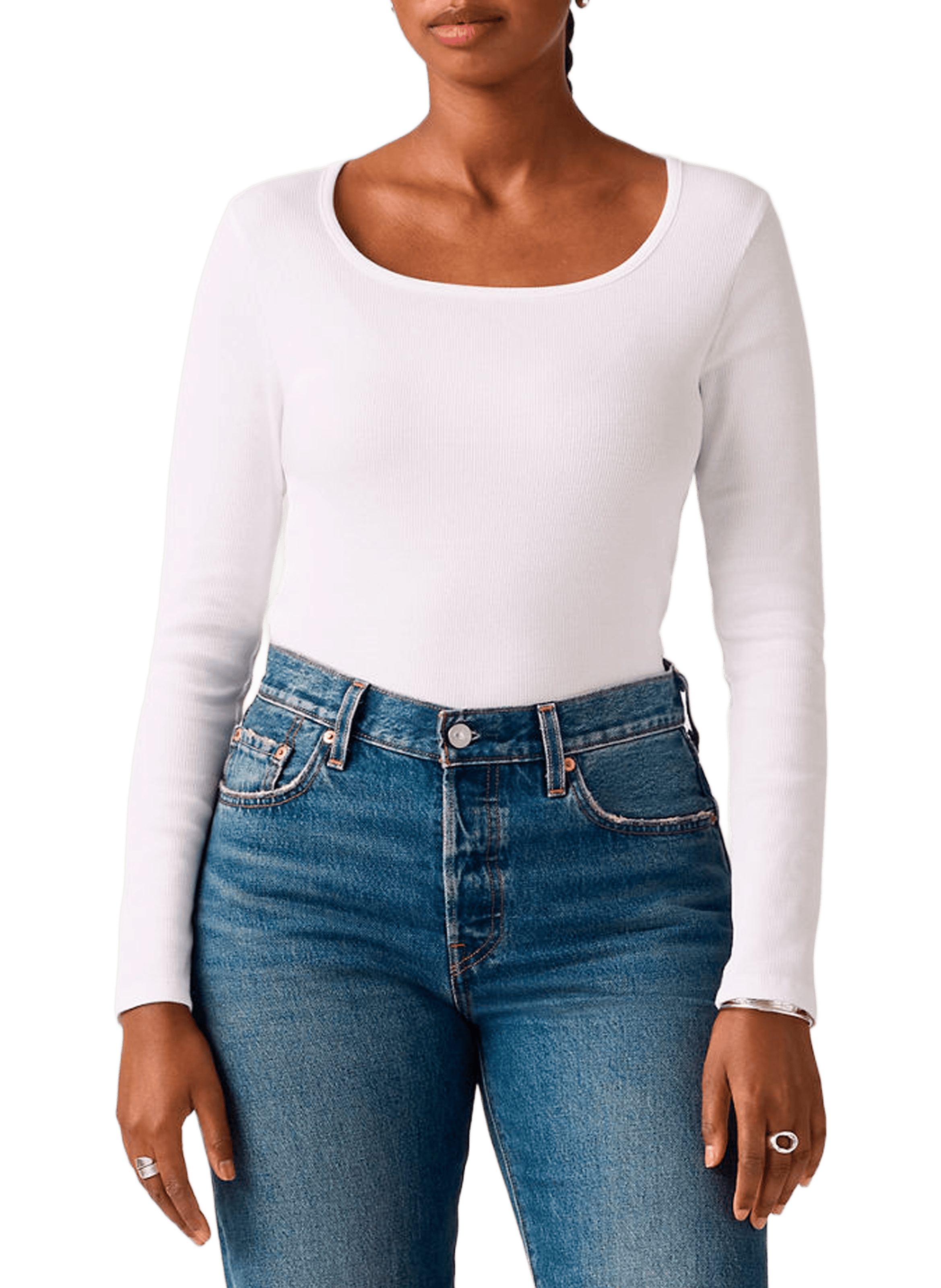 T-shirt manches longues en coton LEVI'S Blanc