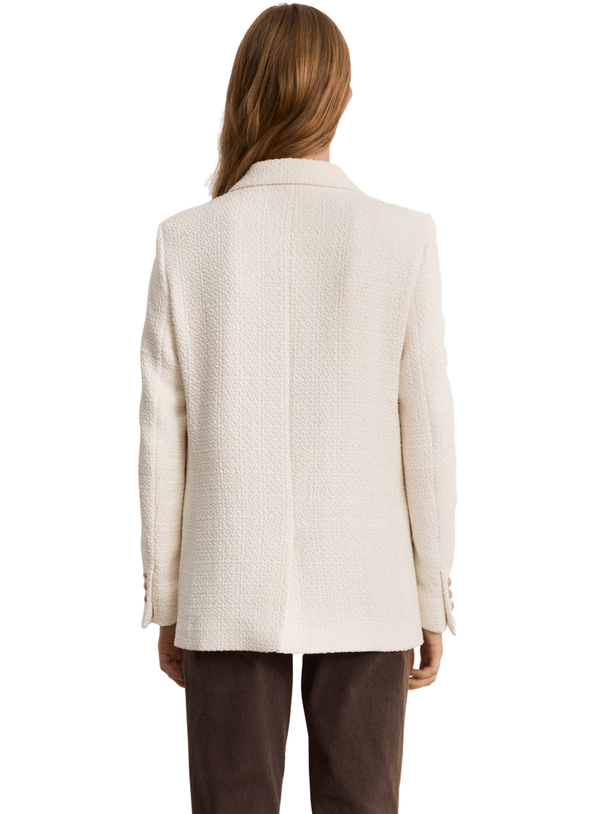 Veste en tweed à boutonnage croisé - marjolie PABLO Beige