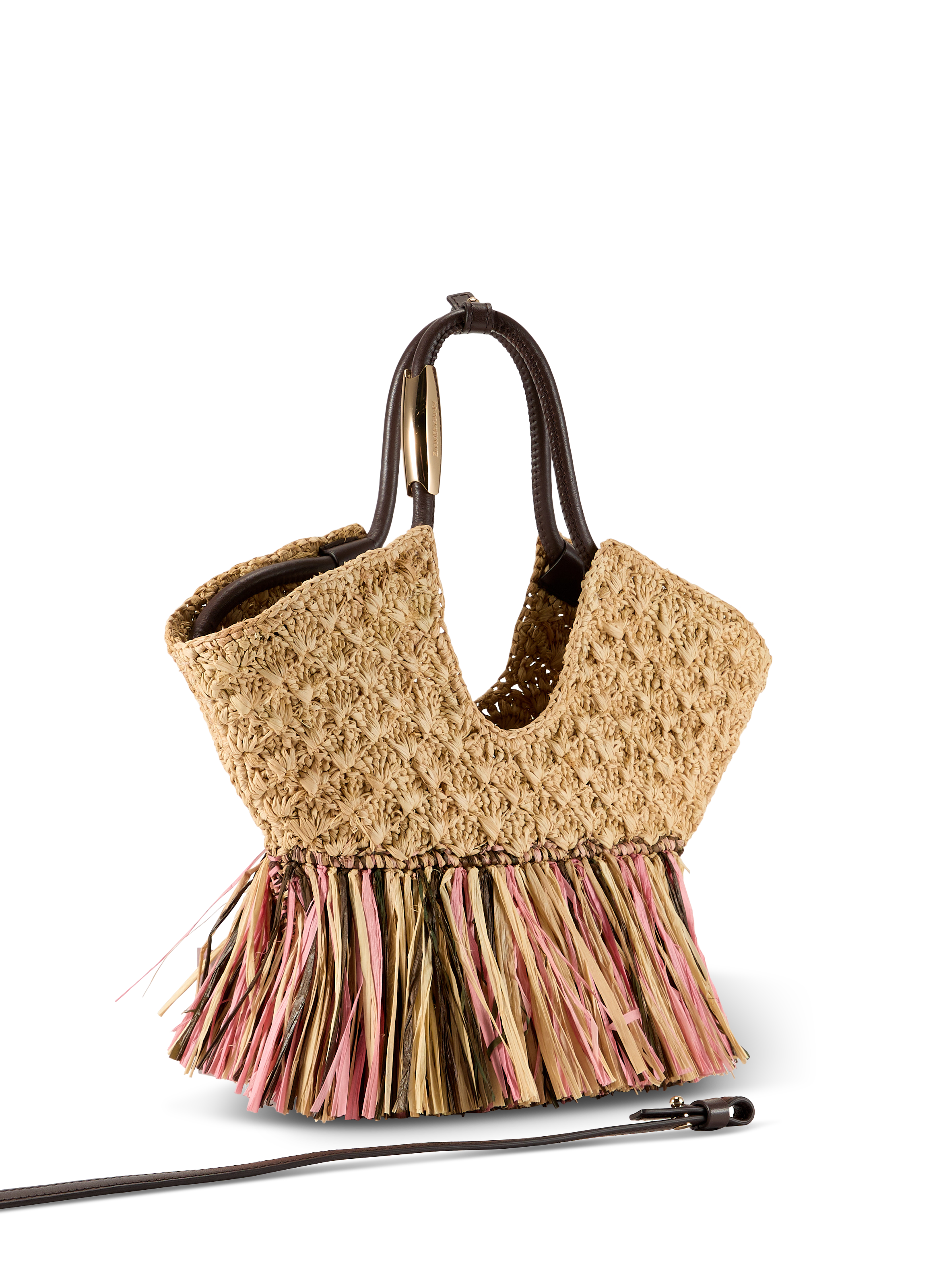 Sac à main à franges en raphia ZIMMERMANN Multicolore