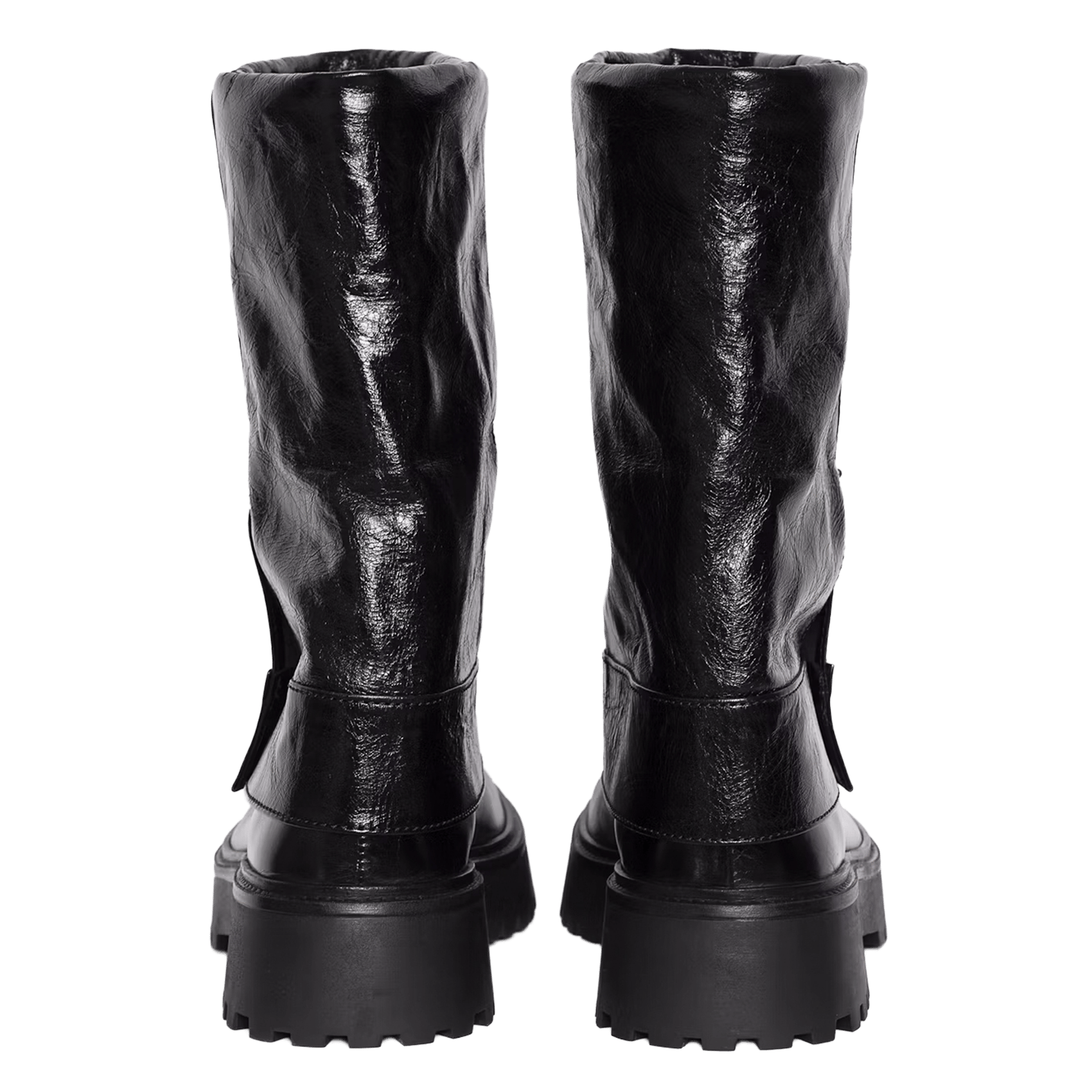 Laarzen met broek-effect in vintage leren look - Angie ZADIG&VOLTAIRE Zwart