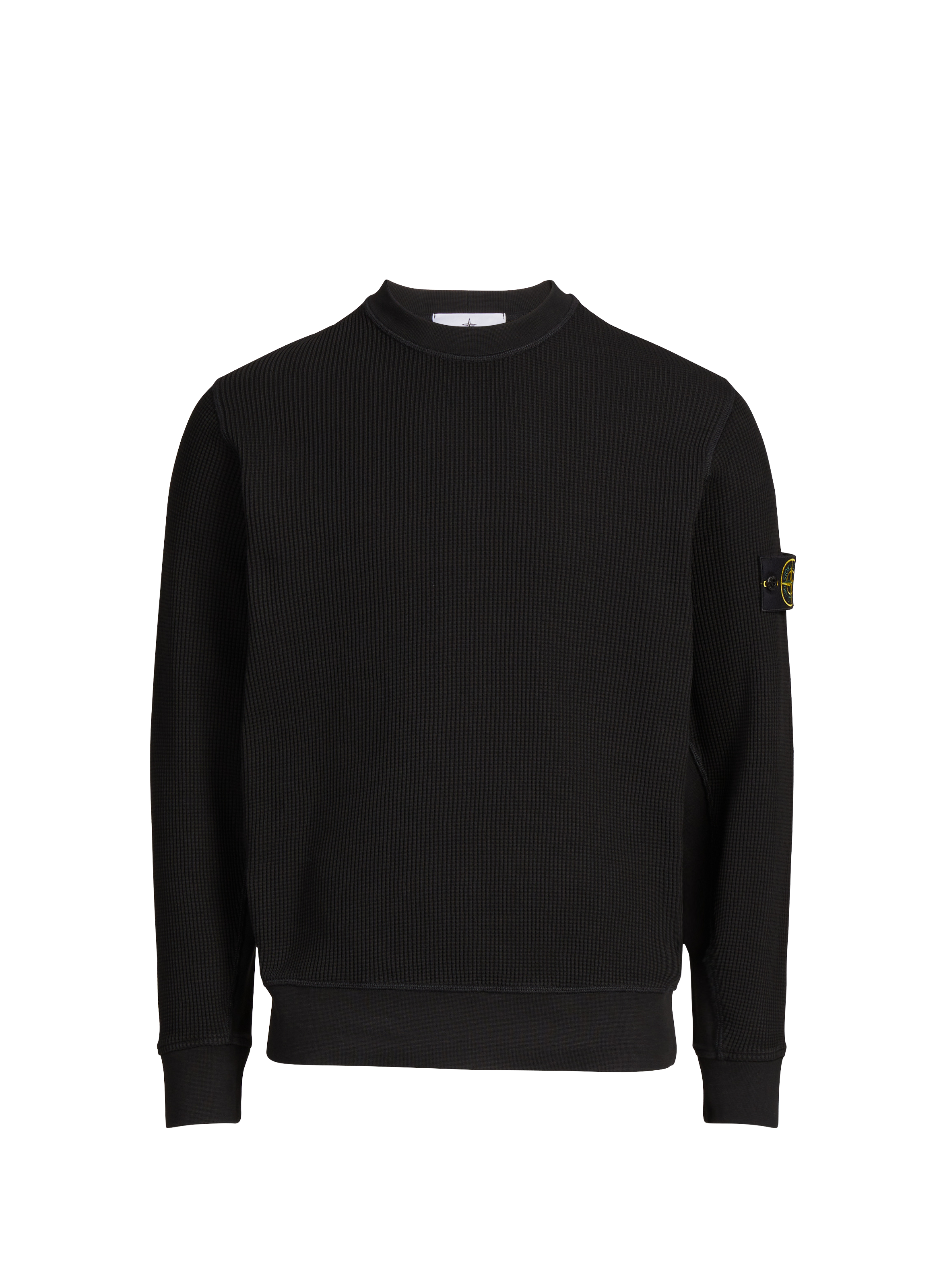 Sweatshirt texturé en coton mélangé STONE ISLAND Noir