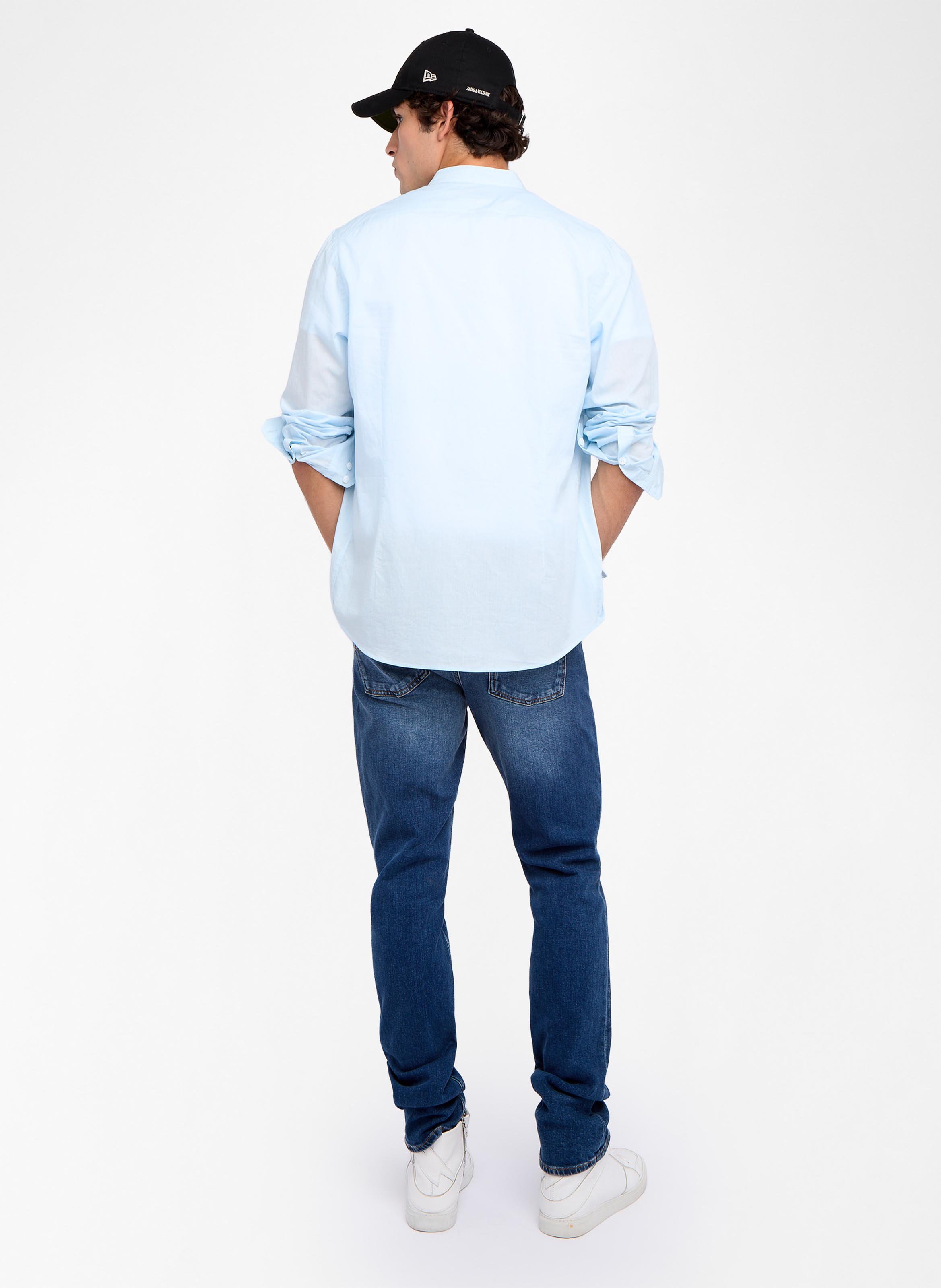 Chemise droite boutonnée unie sid ZADIG&VOLTAIRE Bleu