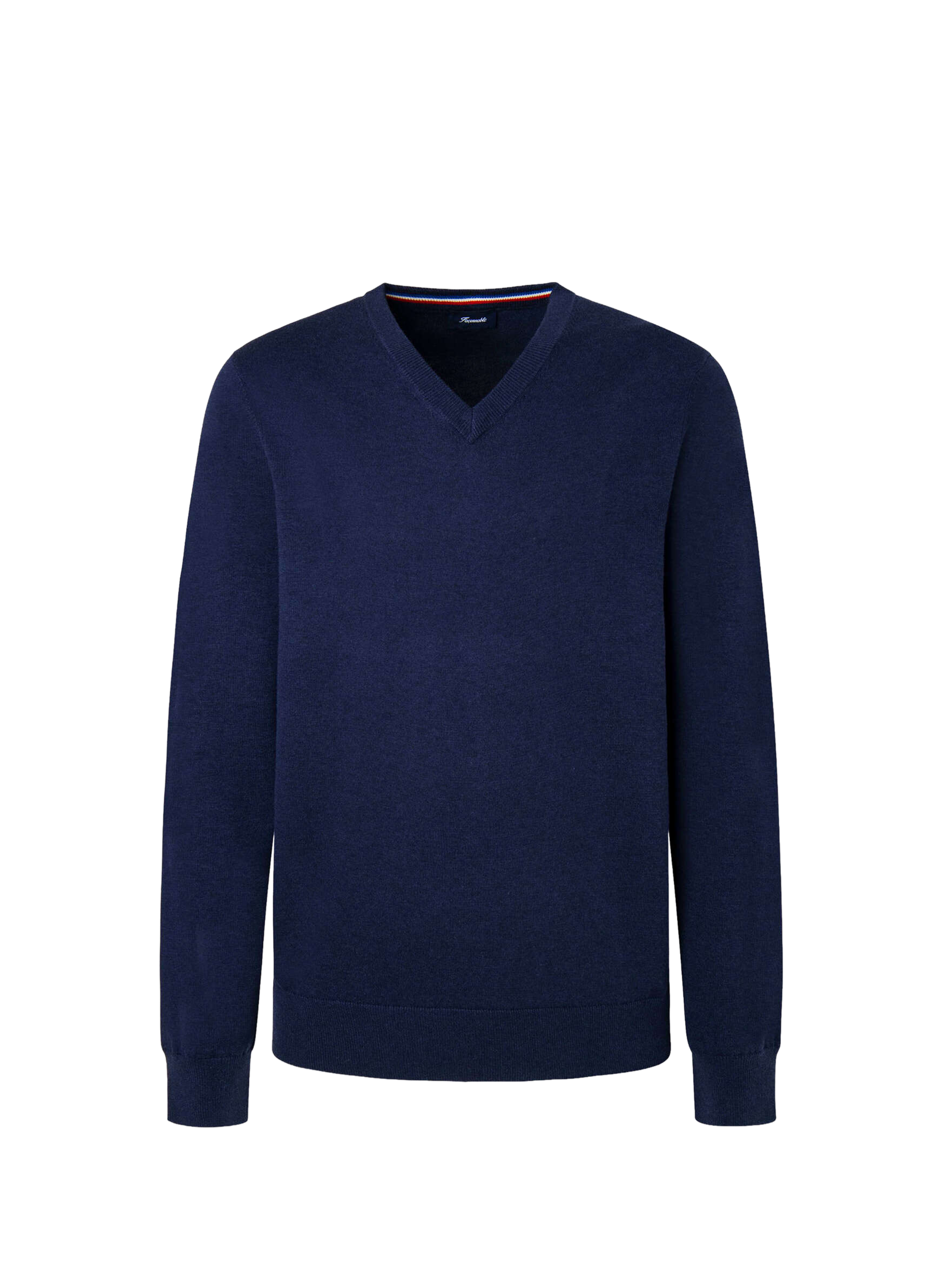 Pull en coton et soie  FM700304 Marine blue