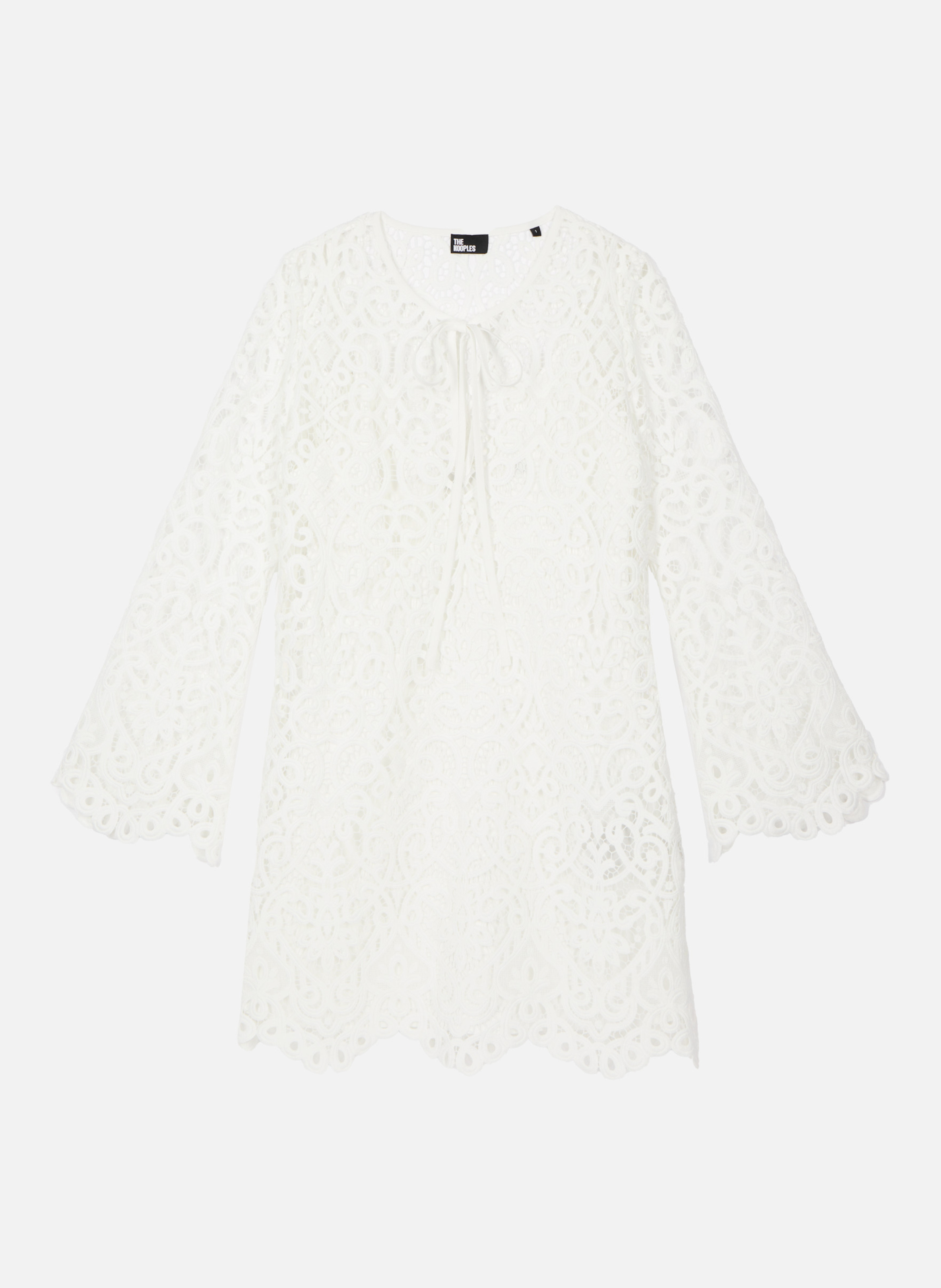 Robe courte en dentelle THE KOOPLES Blanc