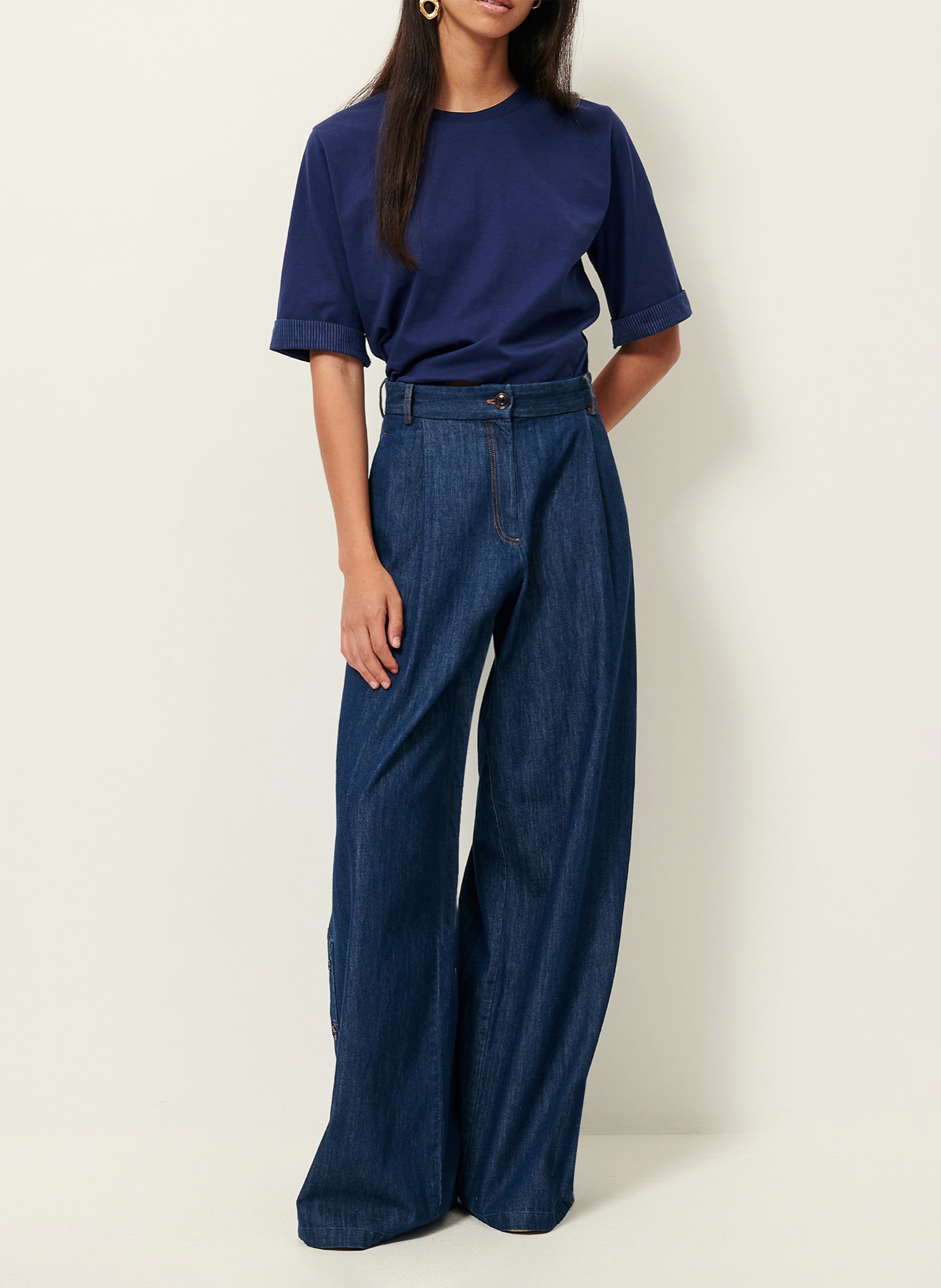 Tee-shirt manches courtes en jersey samico SESSUN Bleu