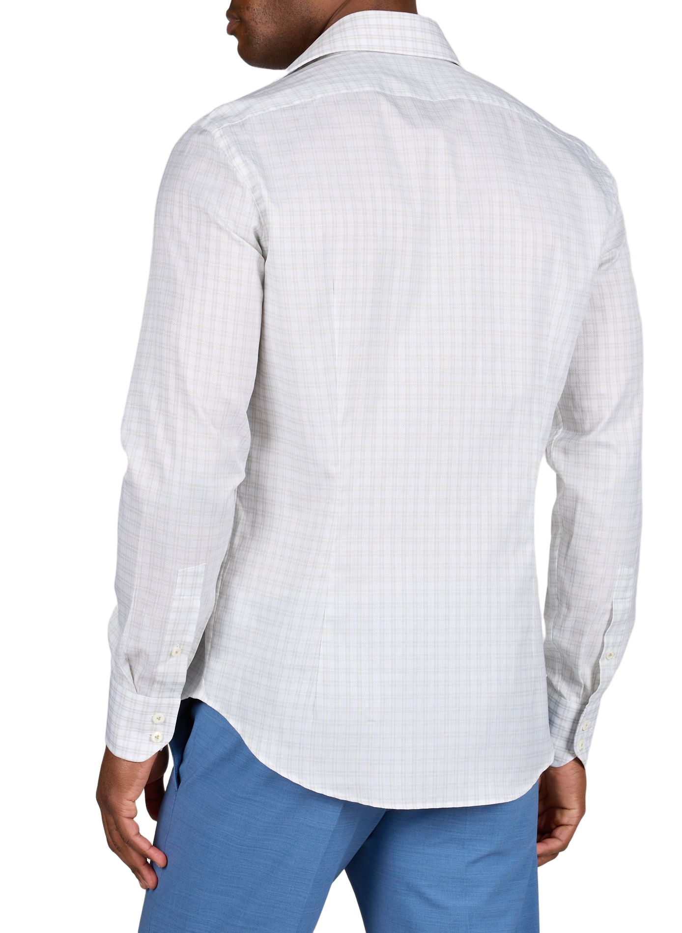 Chemise à carreaux en coton VAN LAACK Gris