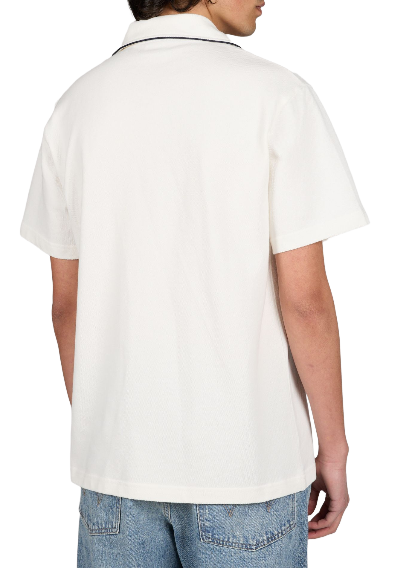 Short-sleeved cotton piqué polo DROLE DE MONSIEUR Beige