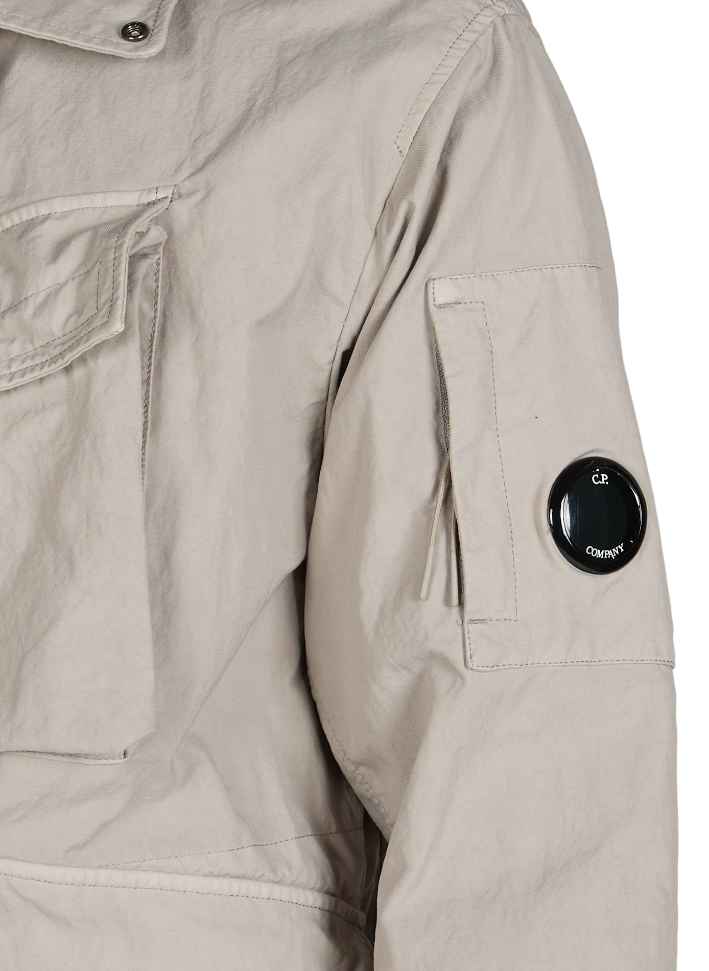 Straight jacket with multiple pockets and high collar CP COMPANY Beige