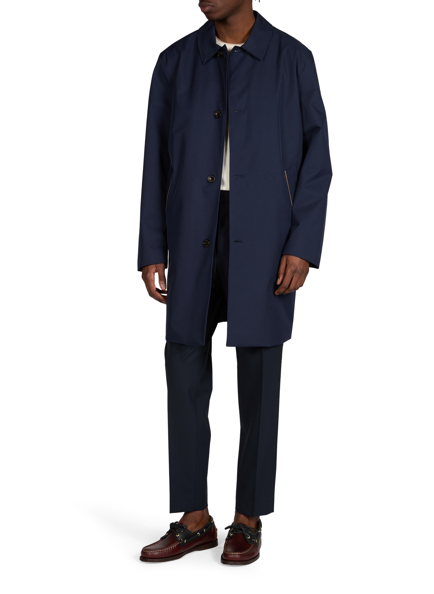 Mid-length coat with classic collar HACKETT Blue