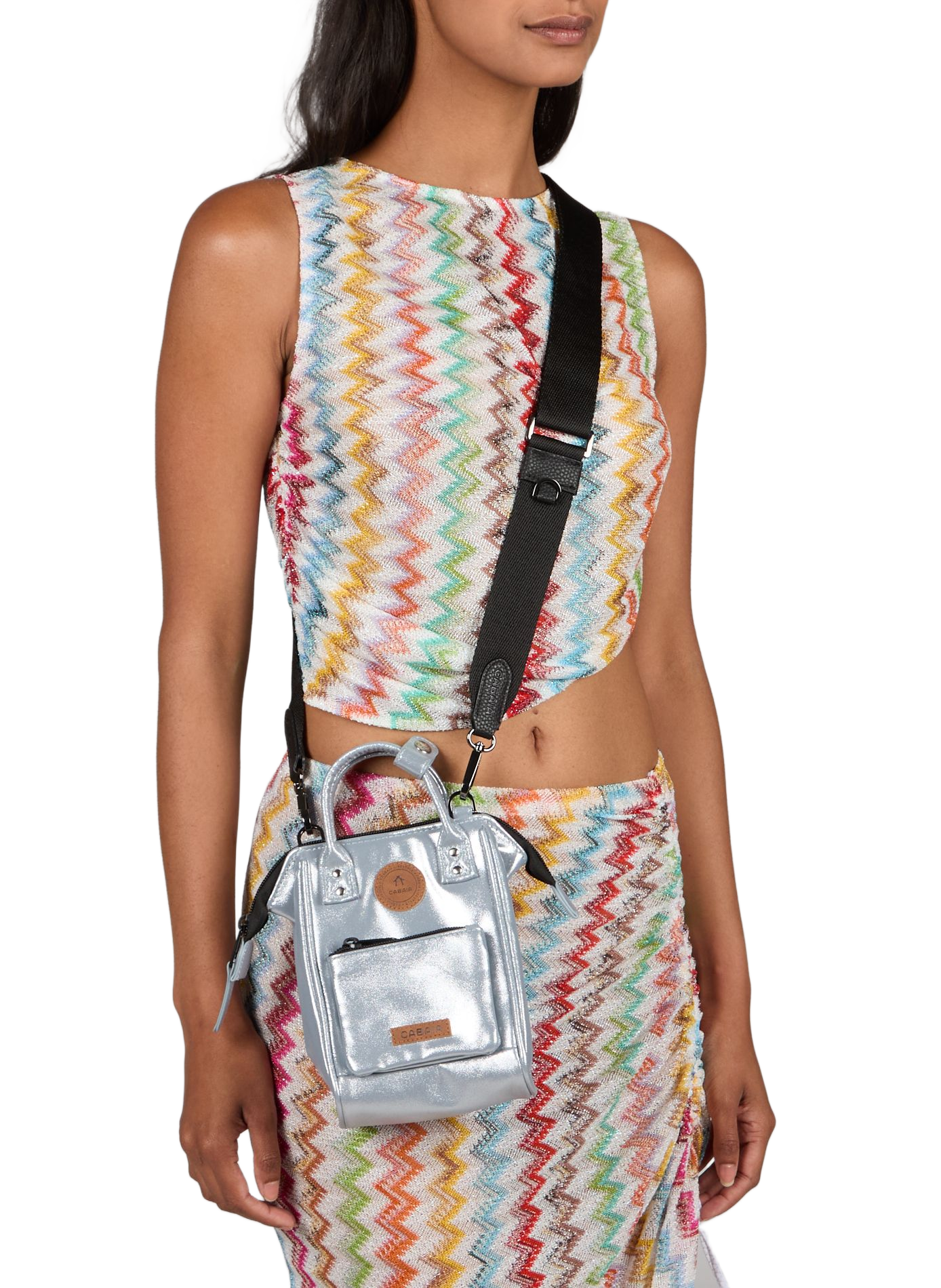 Sac à bandoulière Nano Adventurer Algiers CABAIA Argent