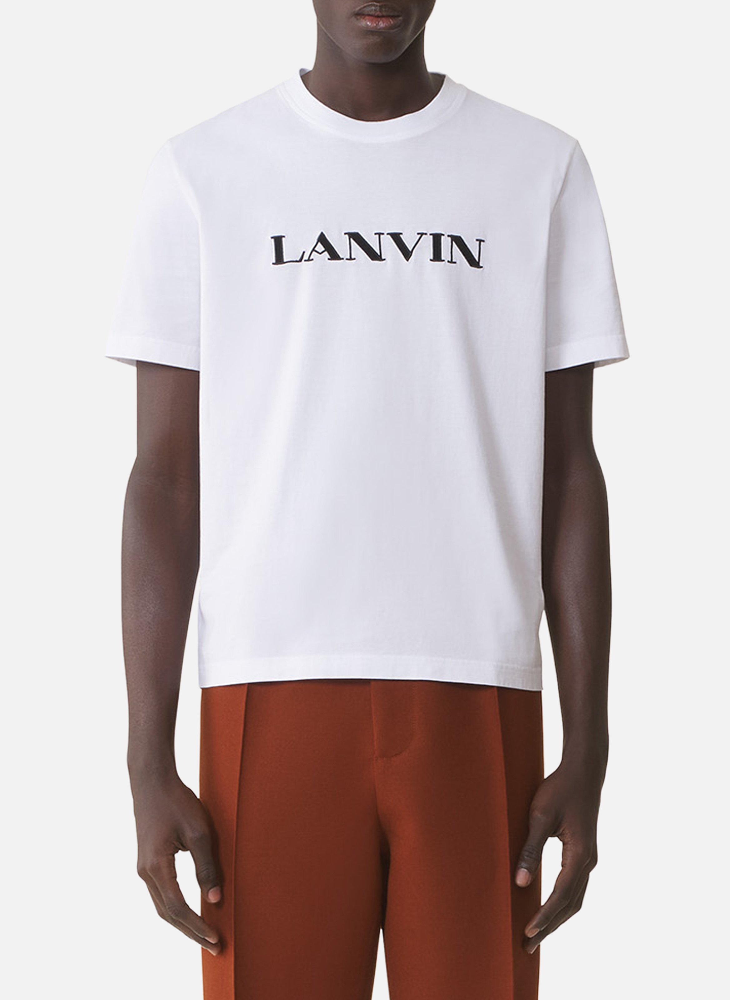 T-shirt brodé lanvin en coton LANVIN Blanc