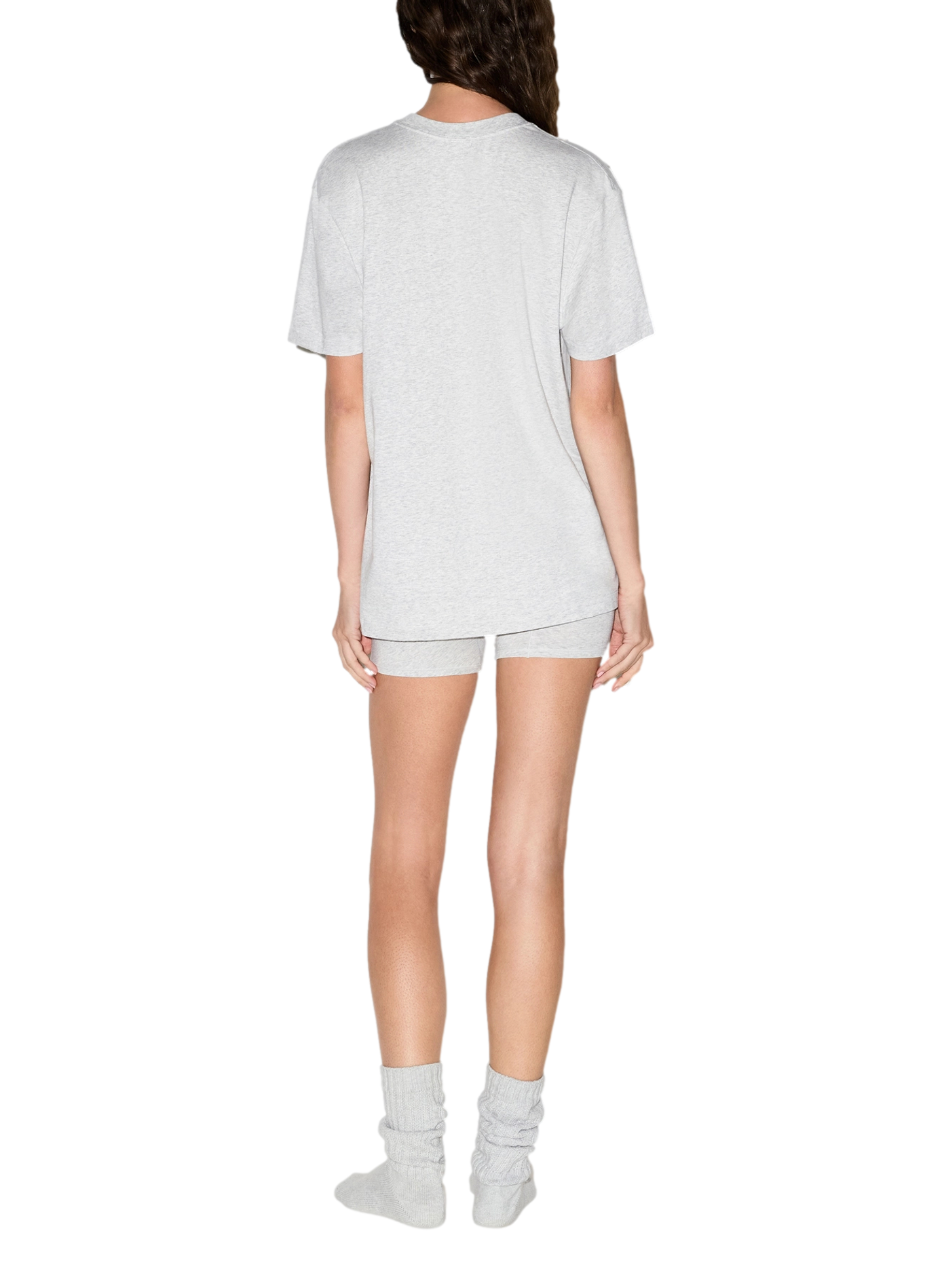 Cotton blend T-shirt SKIMS Grey