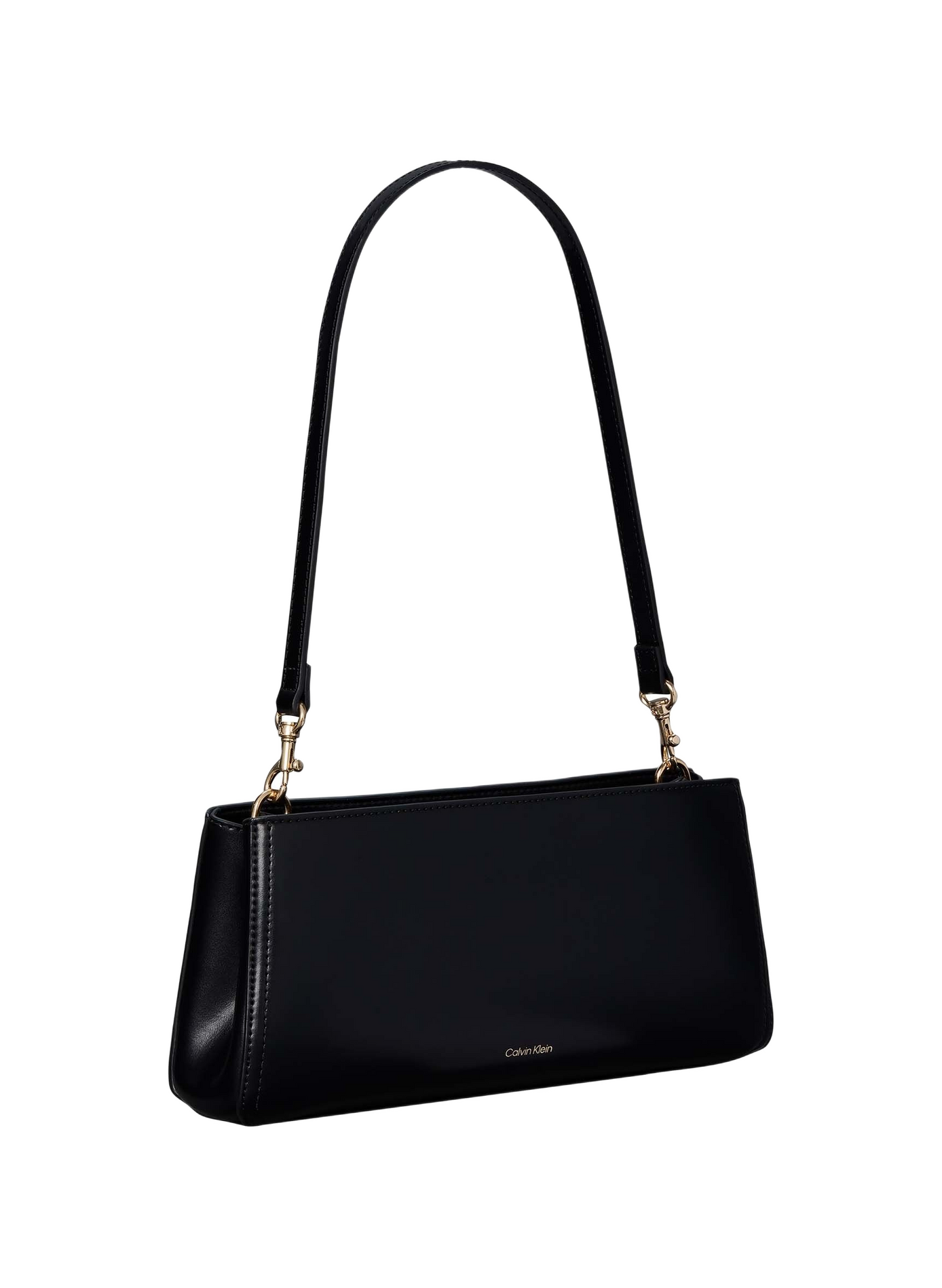Bolso de mano con logo metálico dorado CALVIN KLEIN Negro