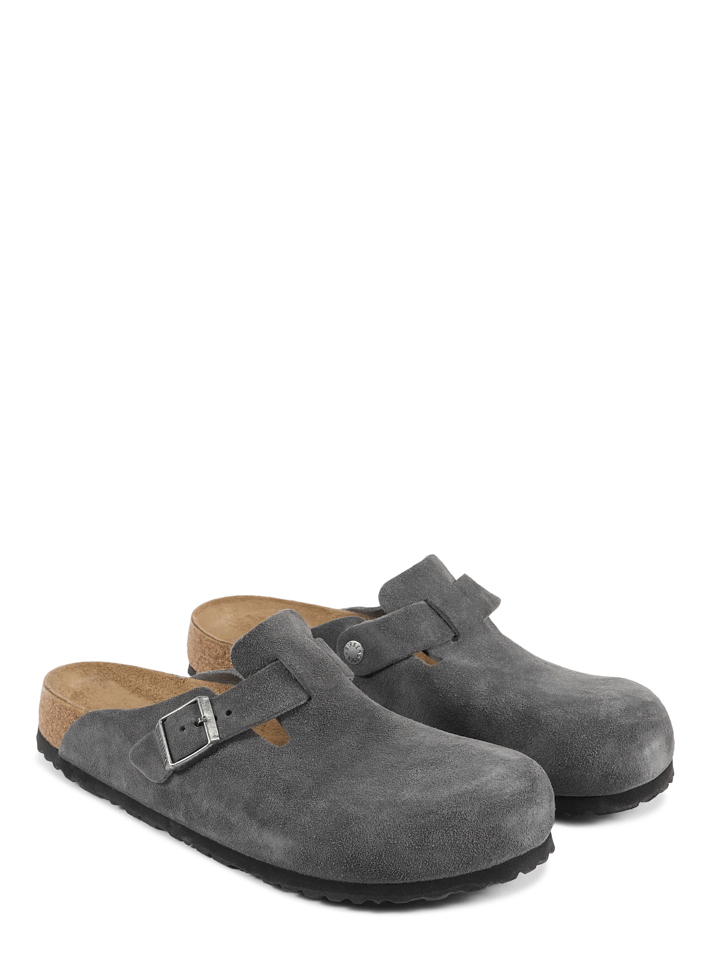 Boston leather mules BIRKENSTOCK Grey