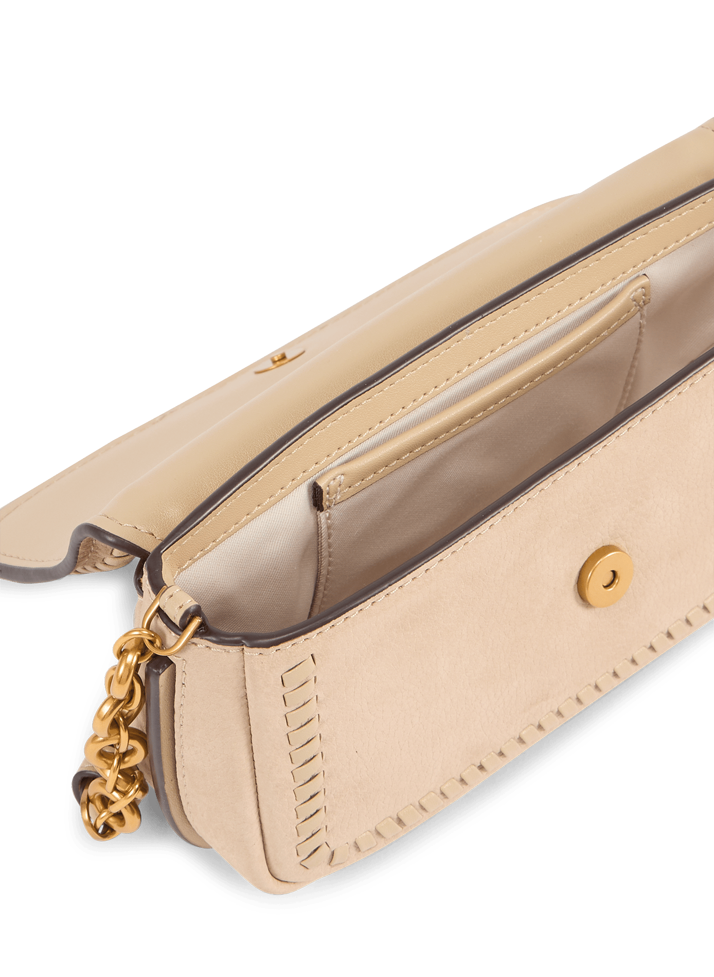 Sac à bandoulière Nolita small en cuir MICHAEL KORS Beige