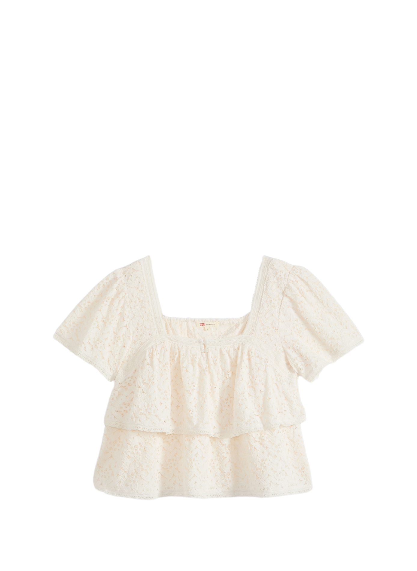 Blouse Dom met kanten details in gemengd katoen. LEVI'S Wit