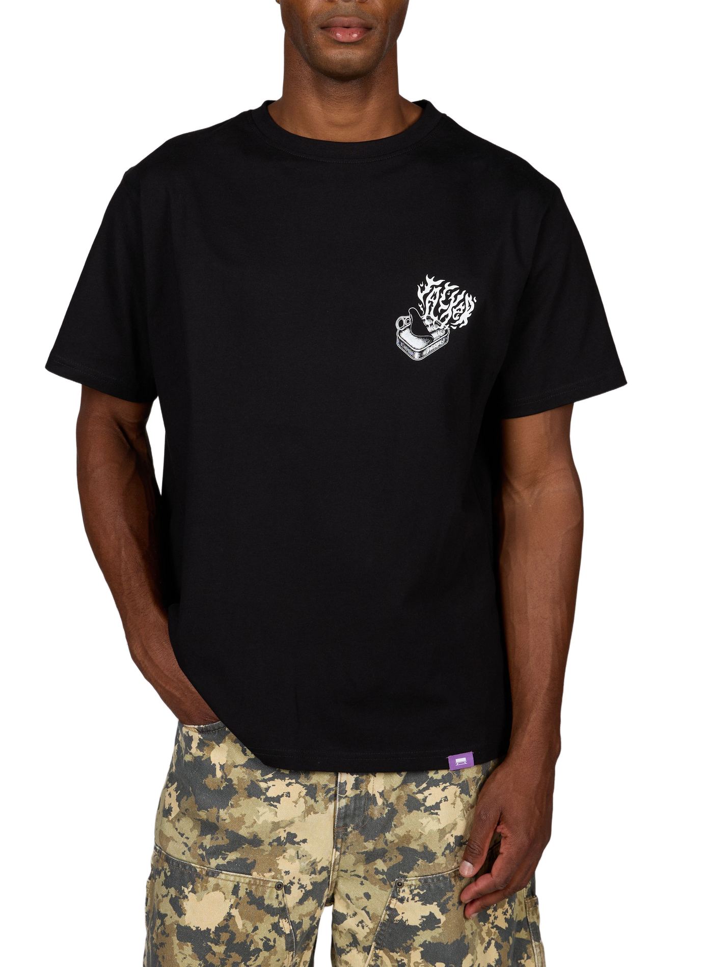 Katoenen T-shirt JACKER. Zwart
