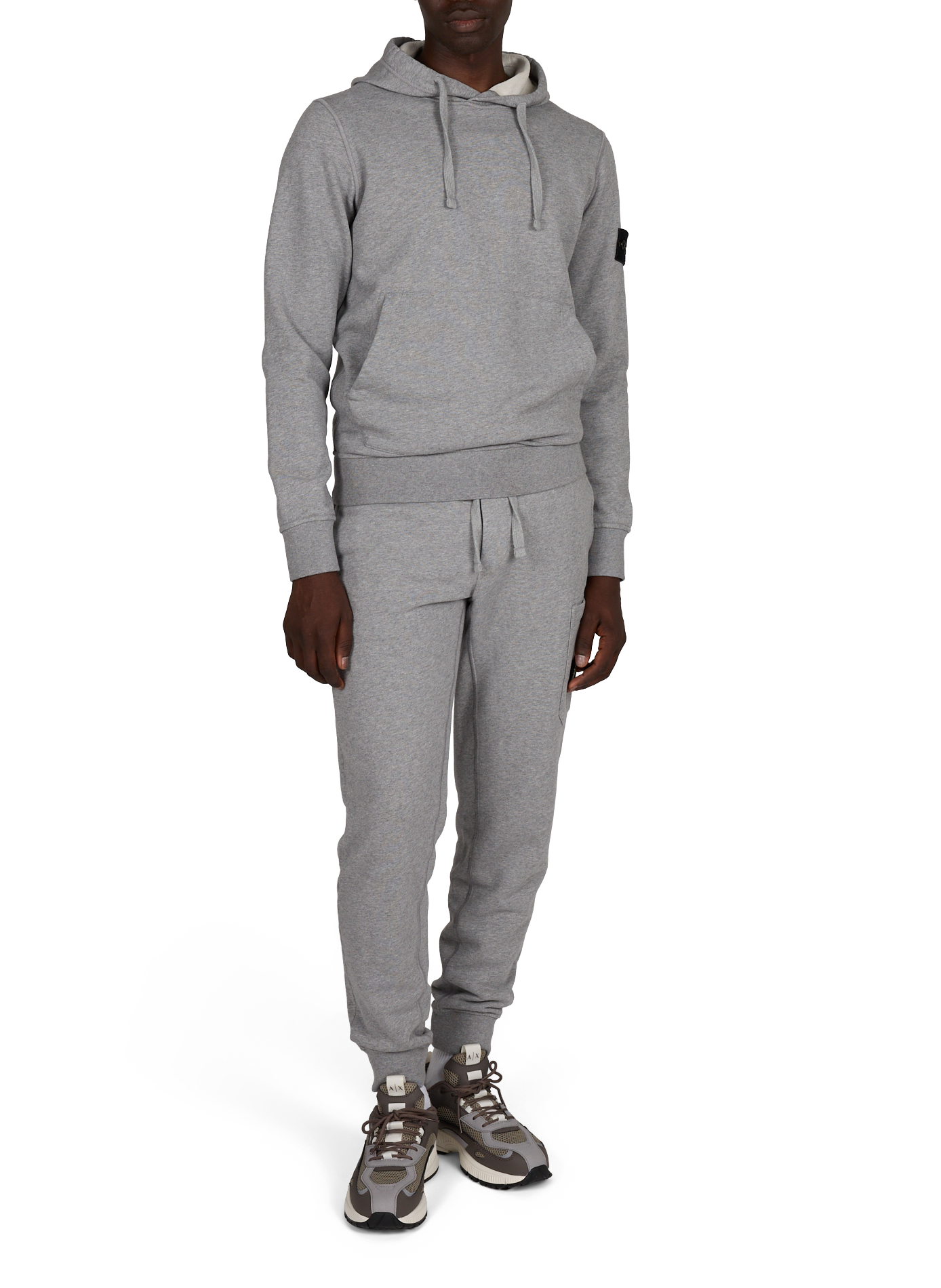 Schmale Jogginghose aus Baumwolle STONE ISLAND Grau