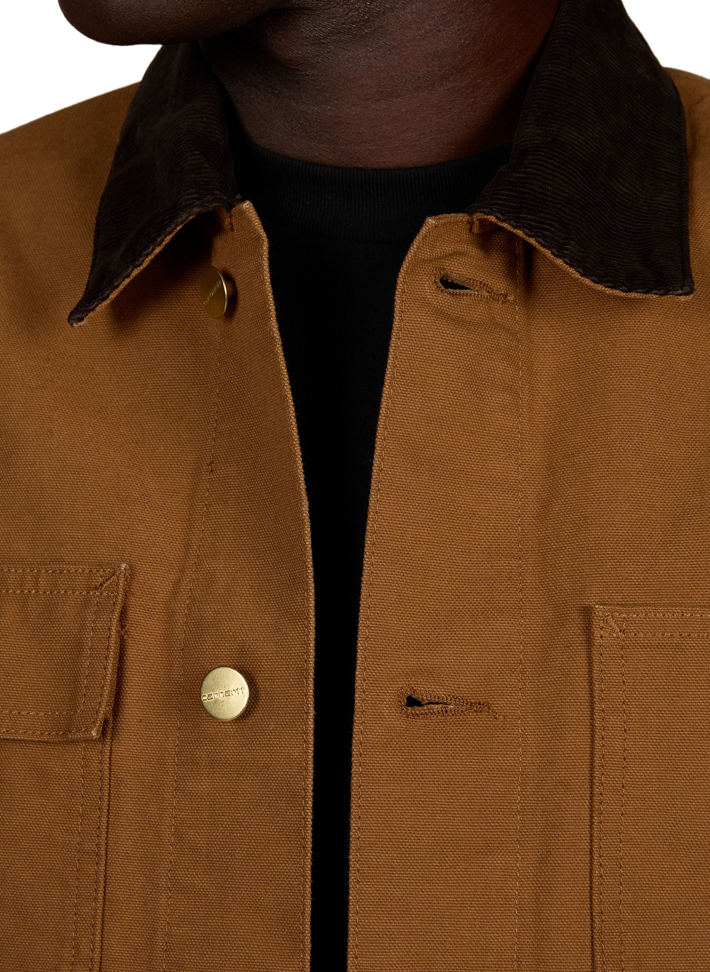 Michigan Jacke mit Samtkragen aus Baumwolle CARHARTT WIP Braun