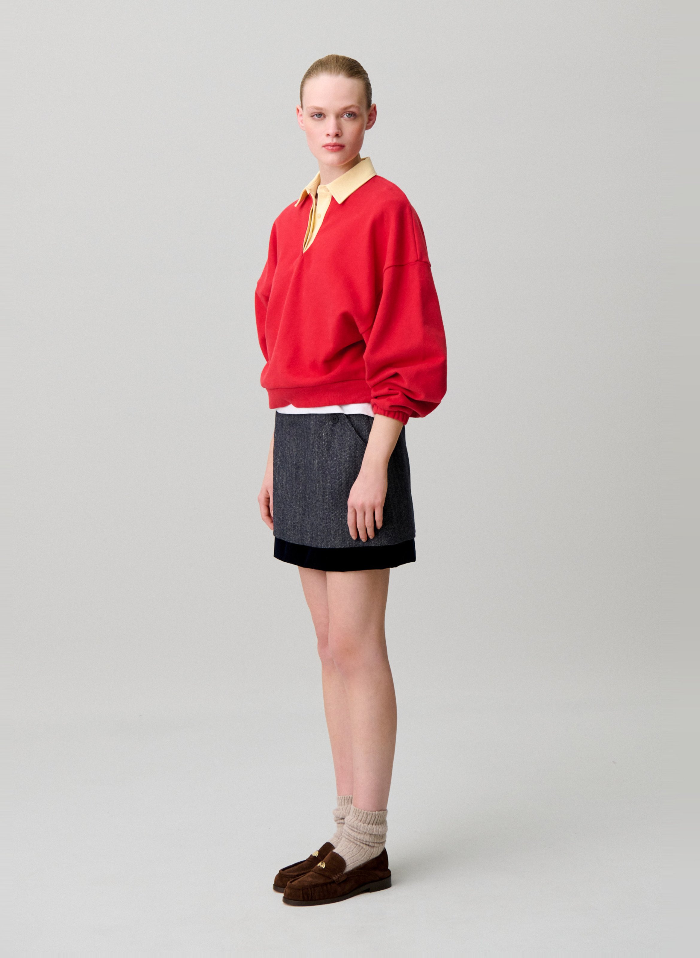 Jupe droite en laine mélangée CLAUDIE PIERLOT Multicolore