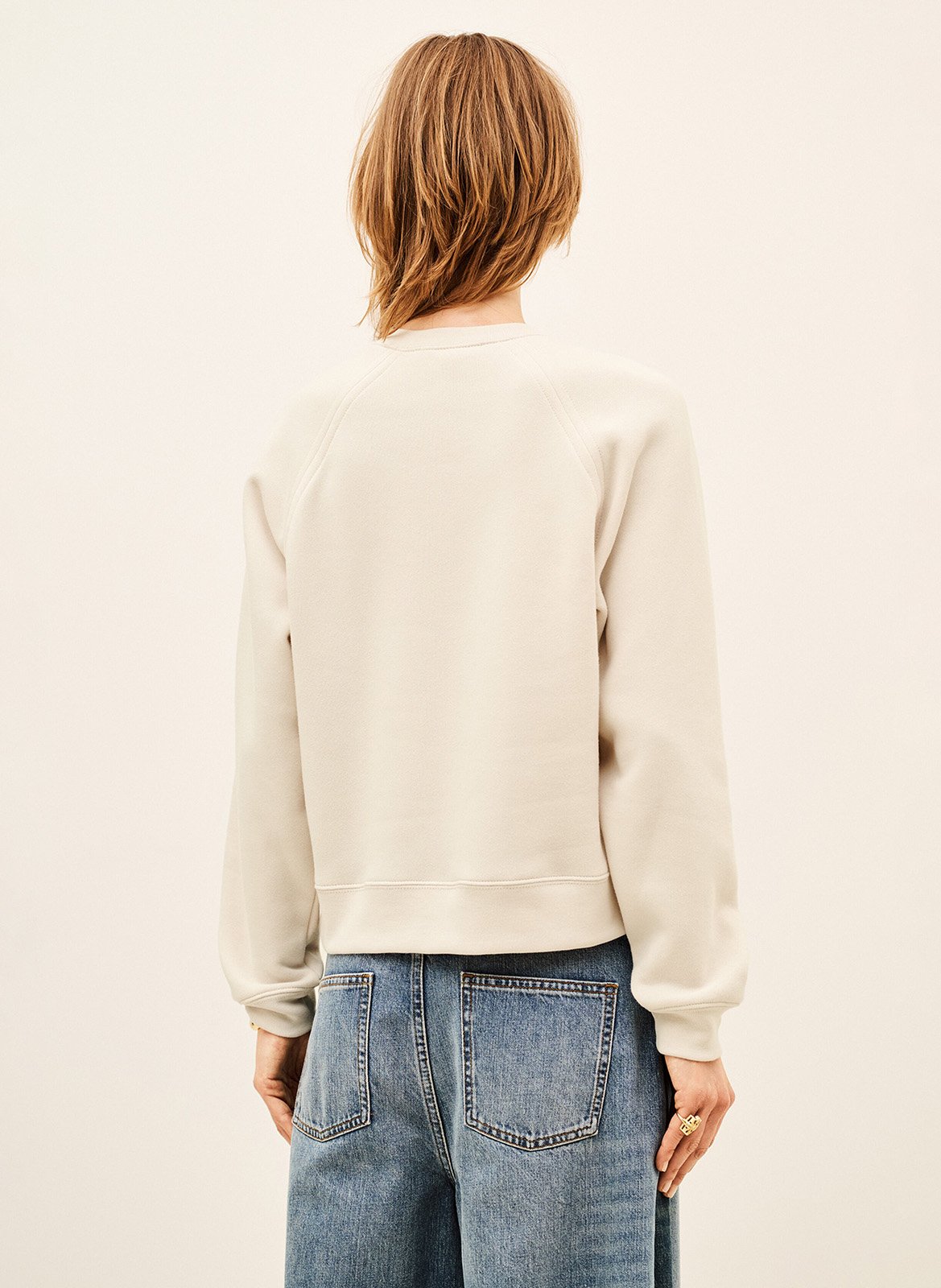 Rechte sweater van katoenmix Della BA&SH Beige