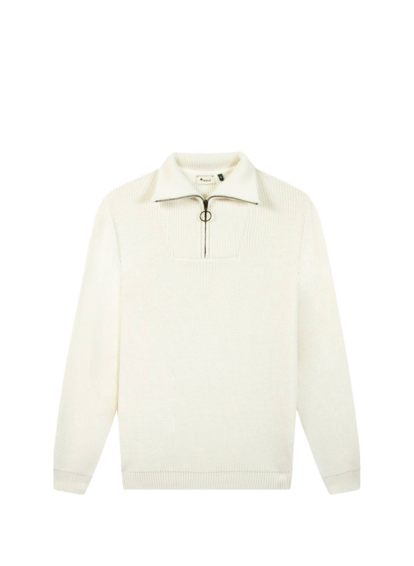 Pull col camionneur en laine mélangée  Beige