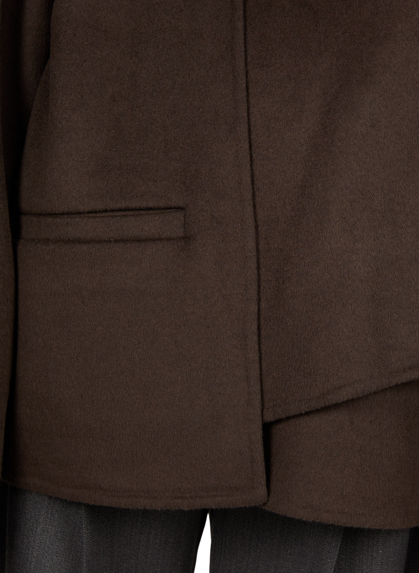 Short Astra coat in wool, alpaca and silk VIKTORIA CHAN Brown