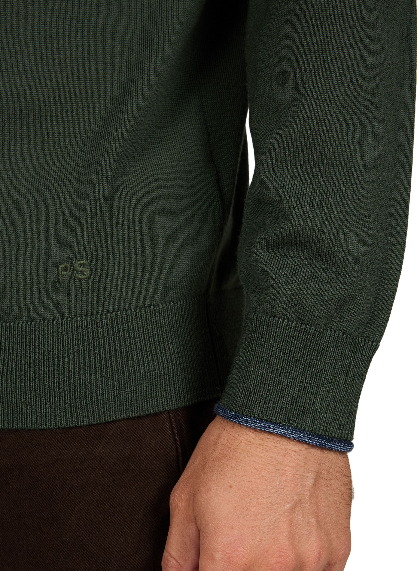 Effen wollen gilet met opstaande kraag PAUL SMITH Groen
